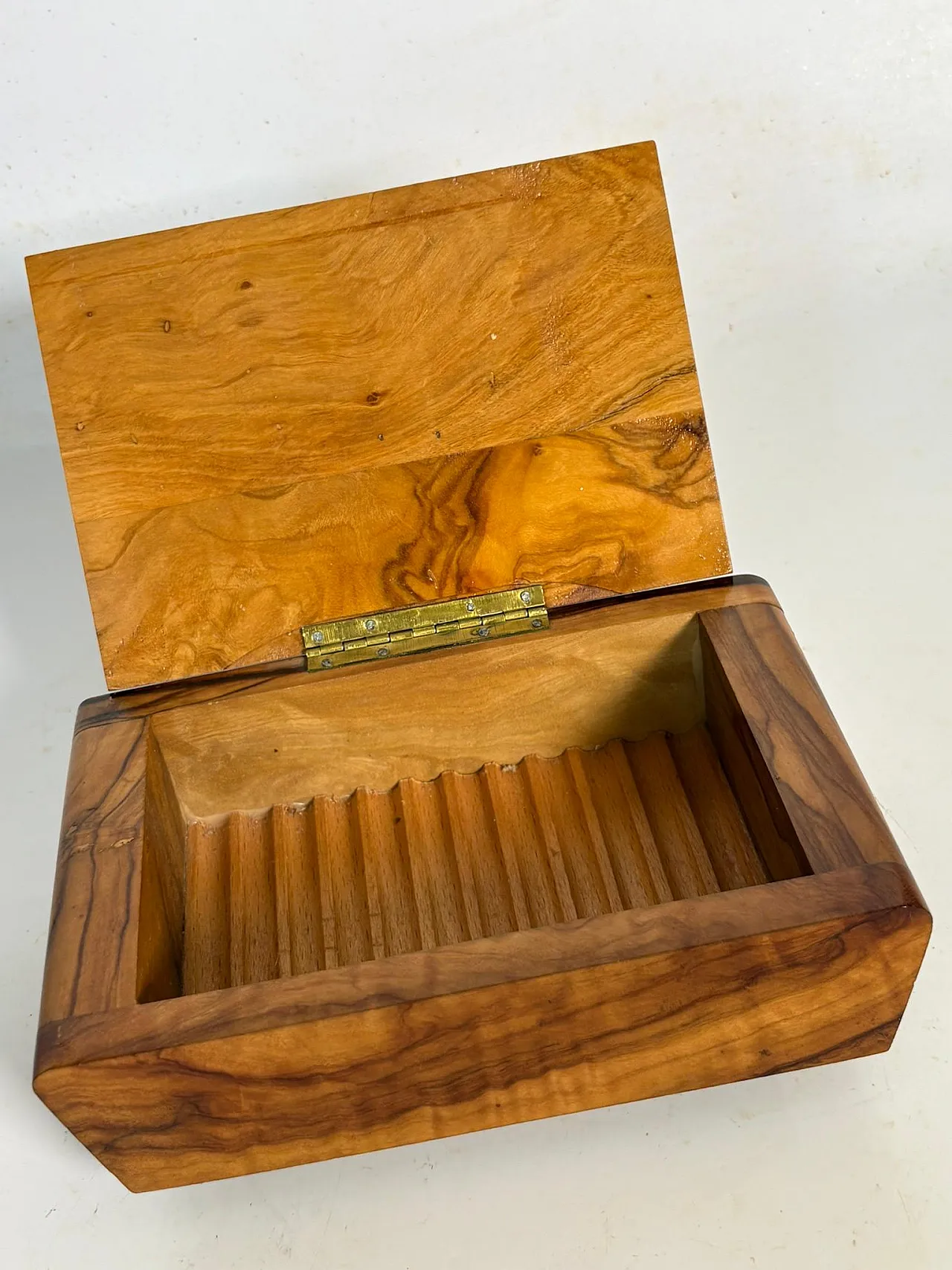 Portasigarette in legno chiaro, anni '30 5