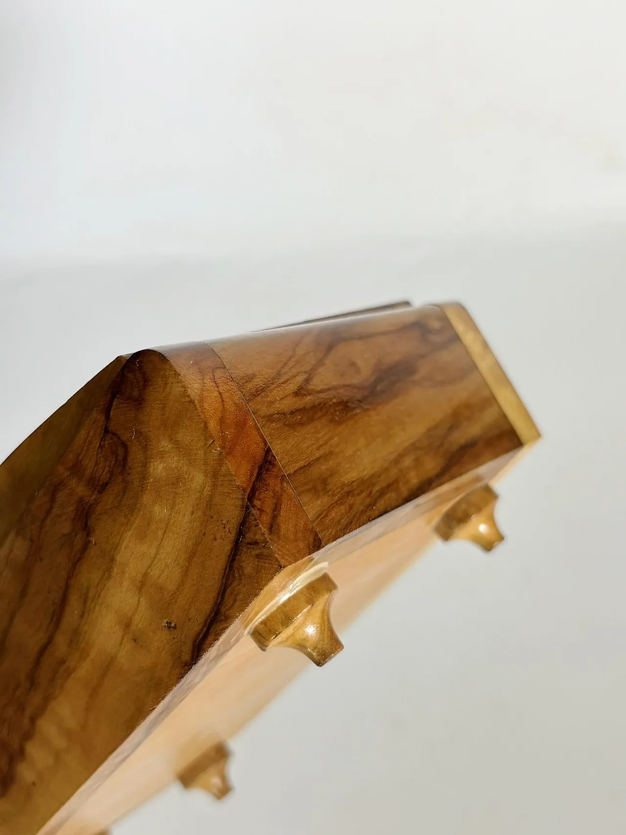 Portasigarette in legno chiaro, anni '30 9