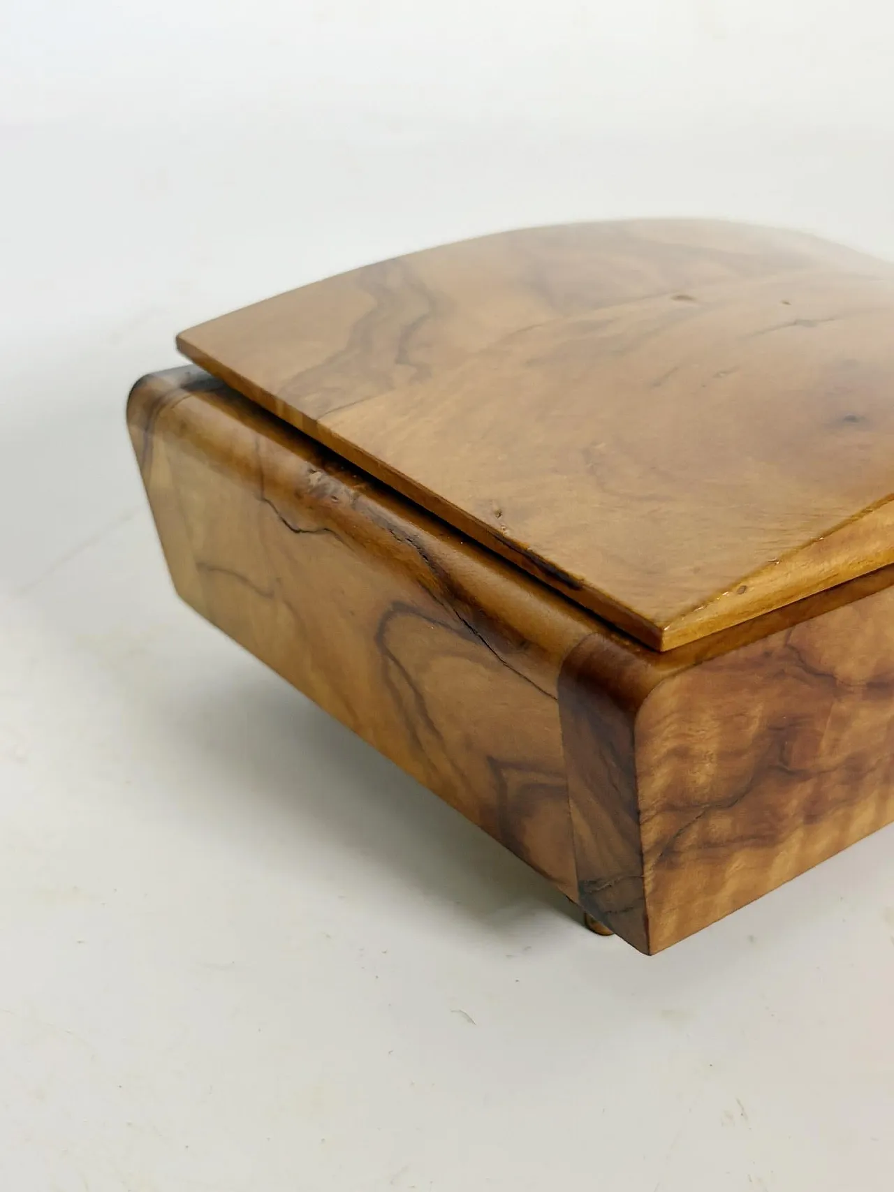Portasigarette in legno chiaro, anni '30 10