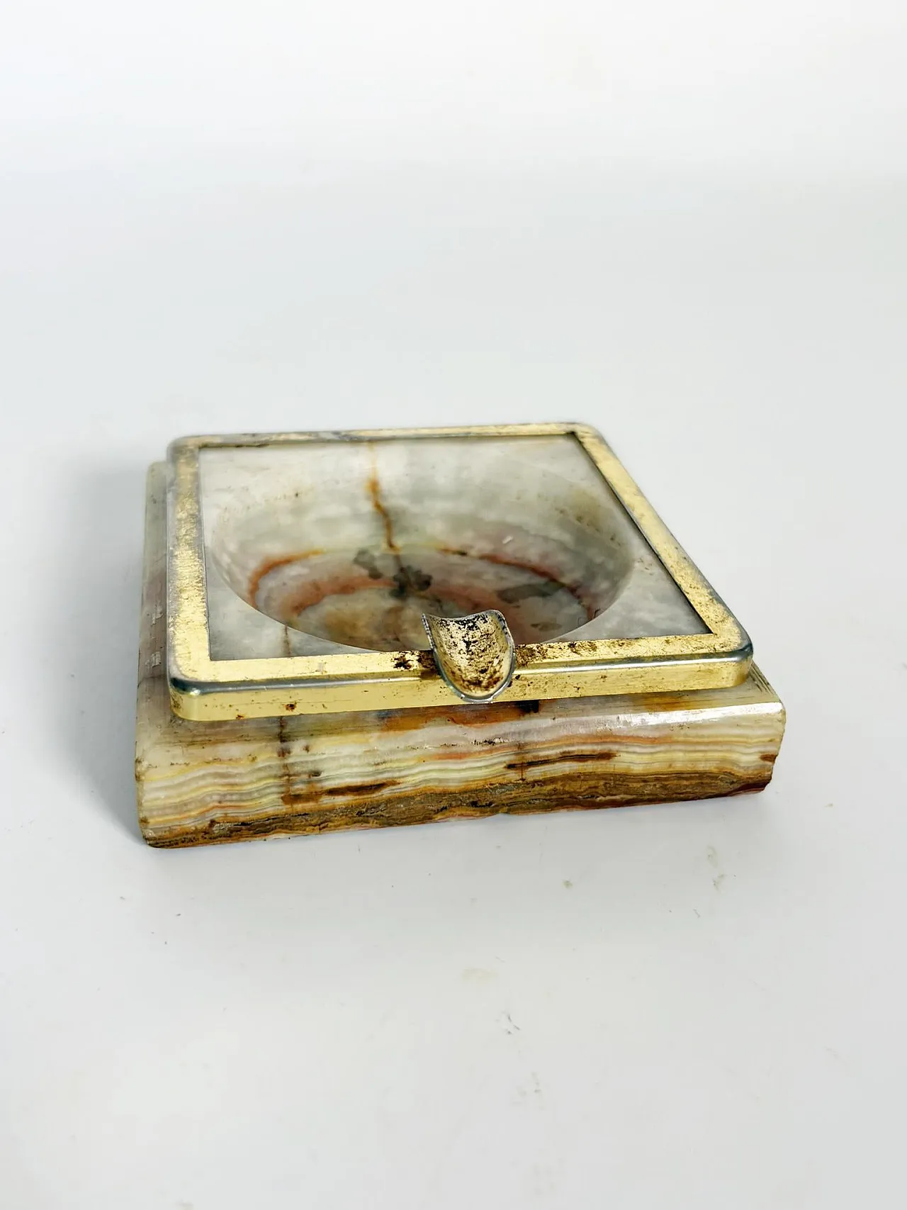 Pair of onyx ashtrays and 1 lighter, 1950s 4