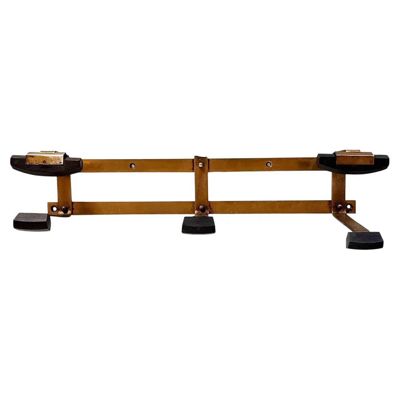 Appendiabiti in rame e legno, '800 2