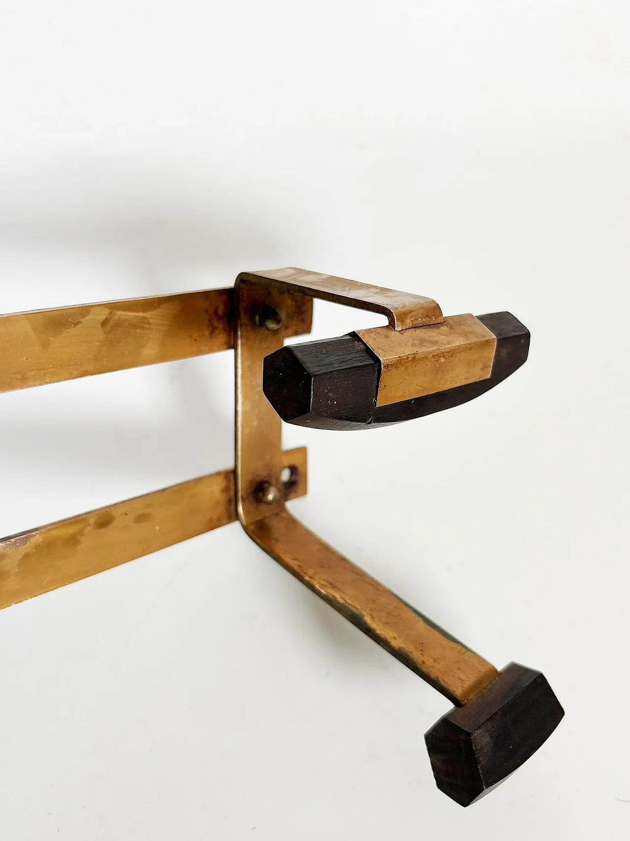 Appendiabiti in rame e legno, '800 5