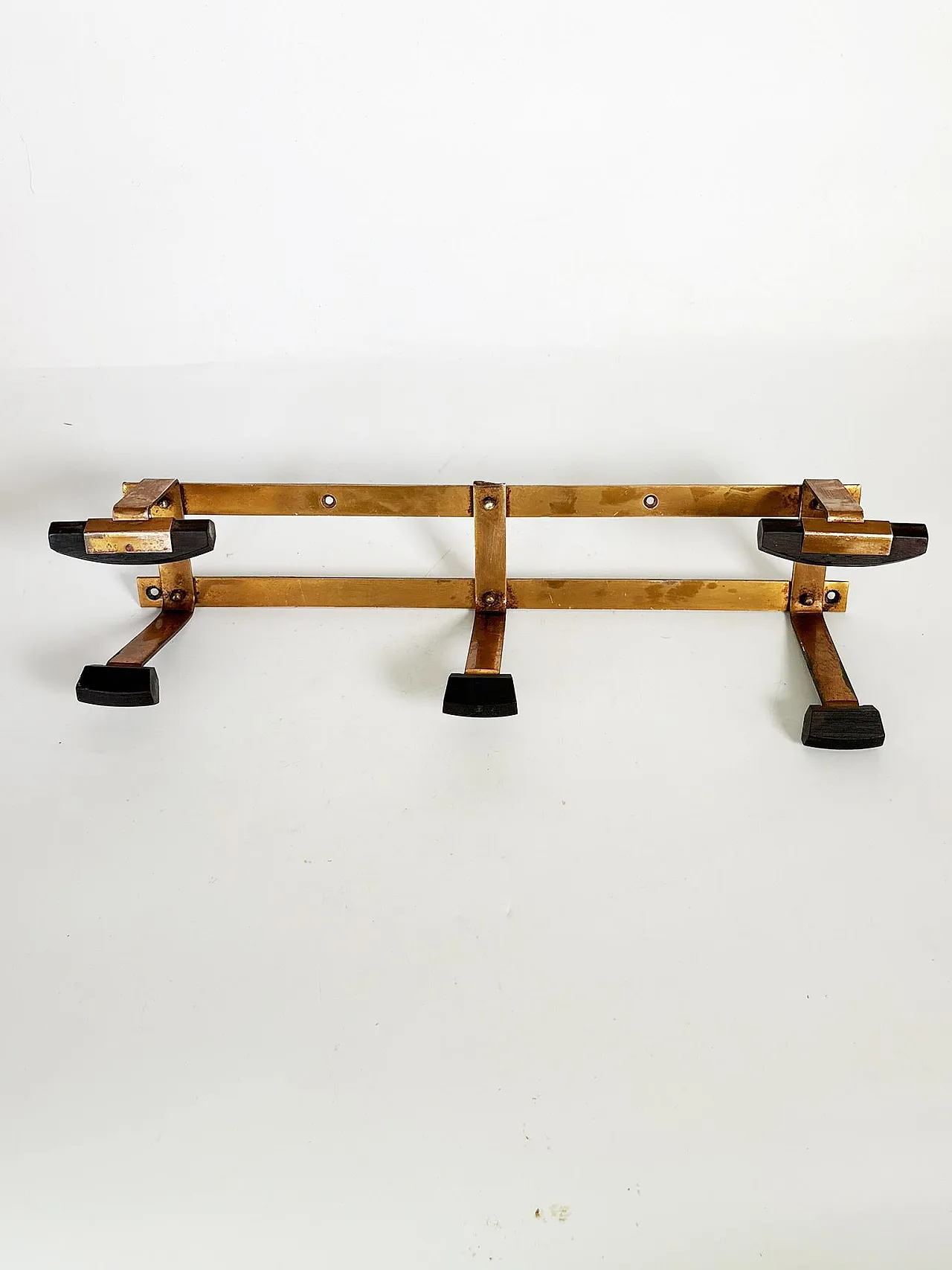 Appendiabiti in rame e legno, '800 10