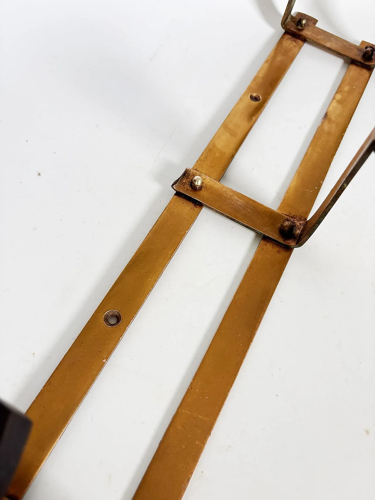 Appendiabiti in rame e legno, '800 12