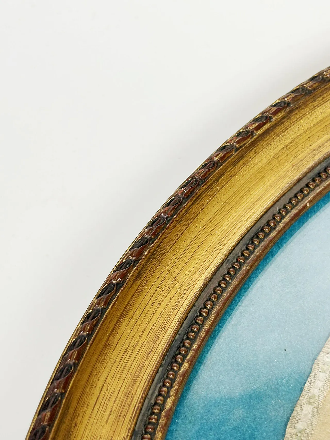 Silk embroidery artwork in a gilt frame, 19th century 10