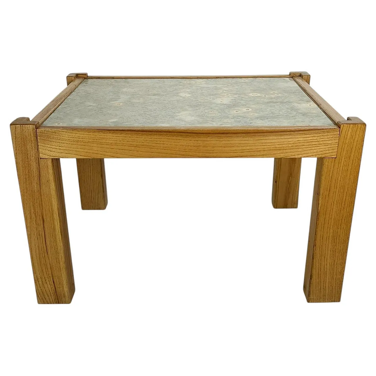 Tavolo scandinavo in legno e ceramica, anni '70 1