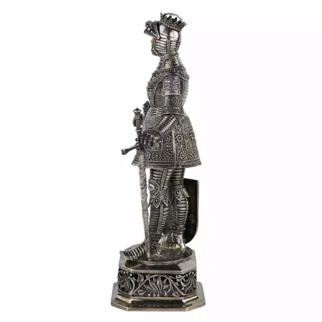Coppia di figure di cavalieri in argento da gabinetto, '800 8
