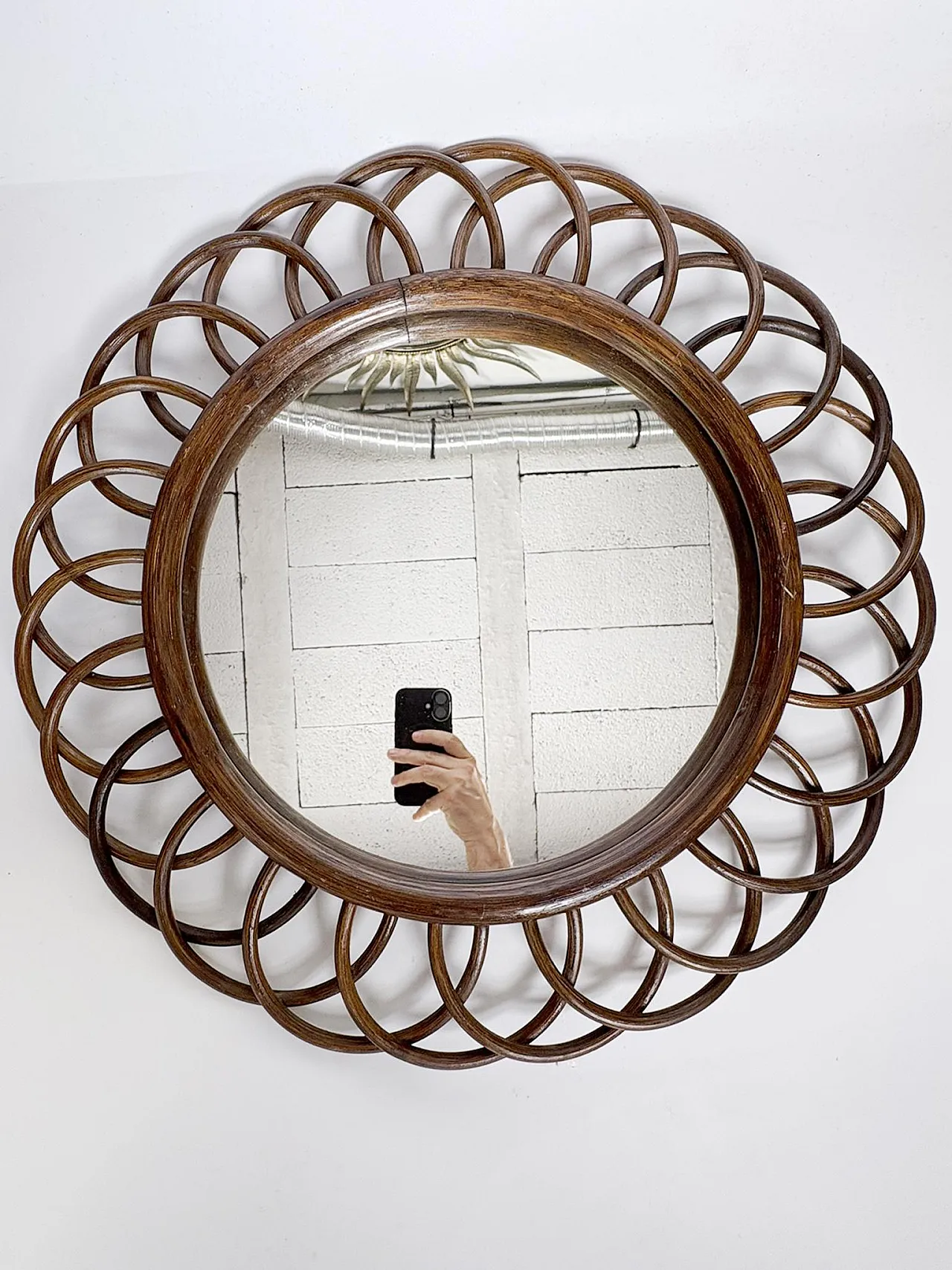 Specchio di legno, anni '60 2