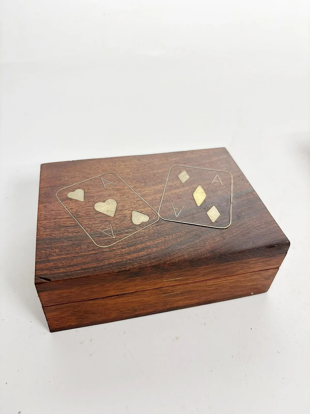 Set di 2 scatole in legno con intarsi decorativi, Francia, anni '70 5