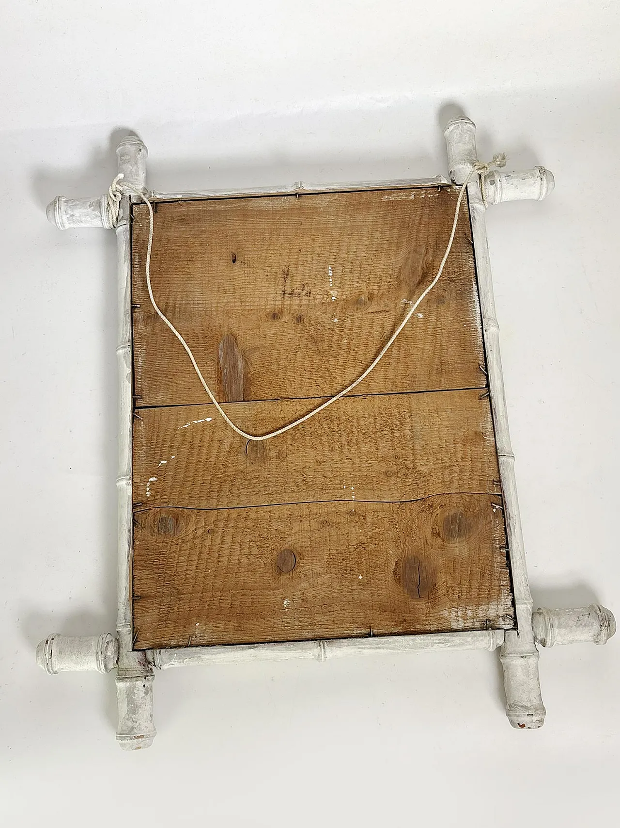Specchio in bambù bianco, anni '30 10