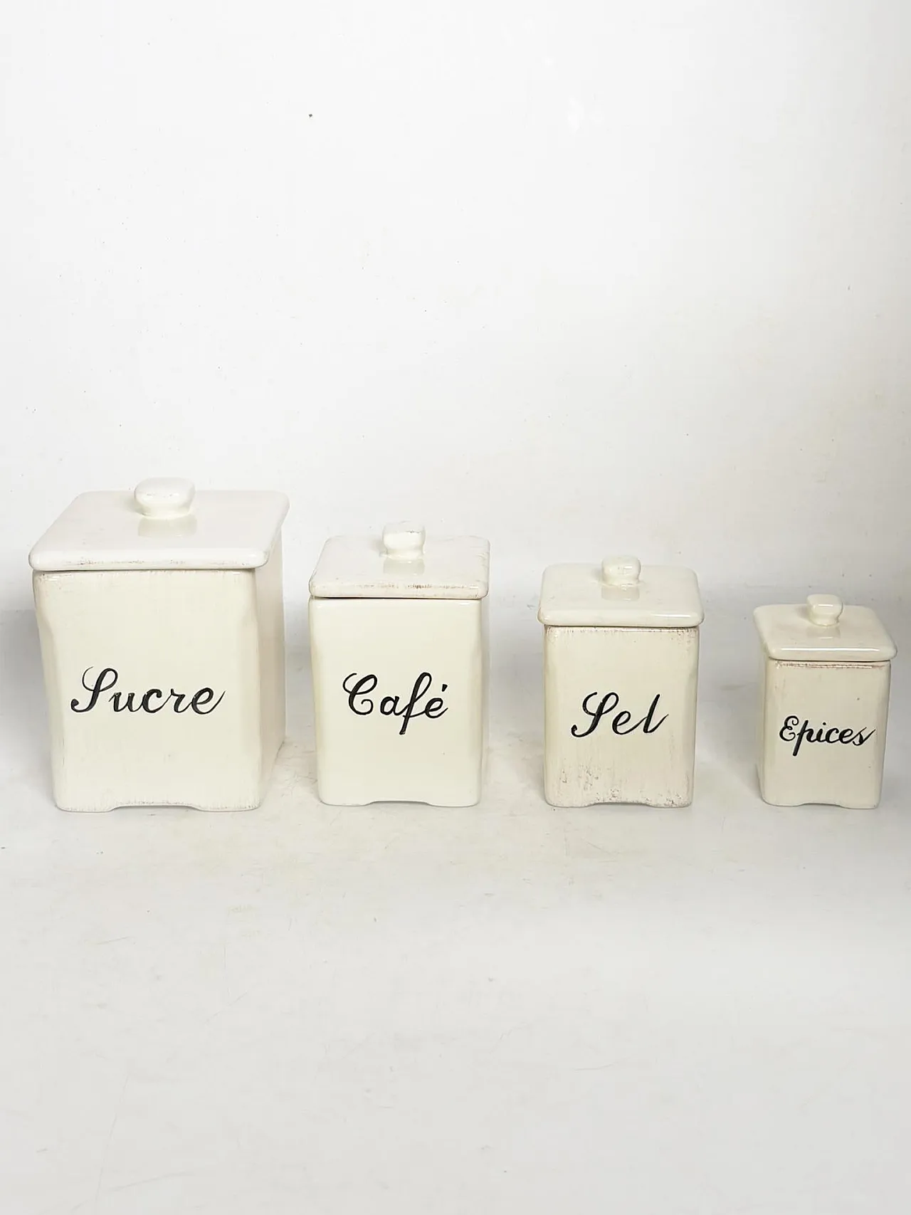 4 scatole per spezie in ceramica, anni '60 2