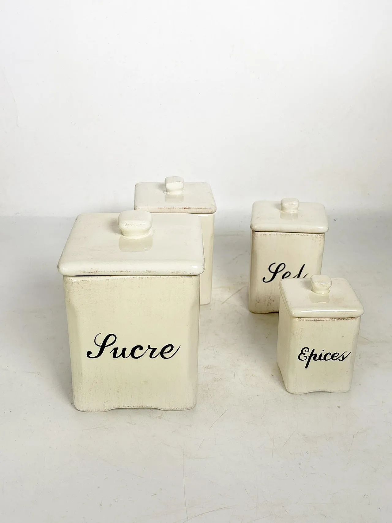 4 scatole per spezie in ceramica, anni '60 8