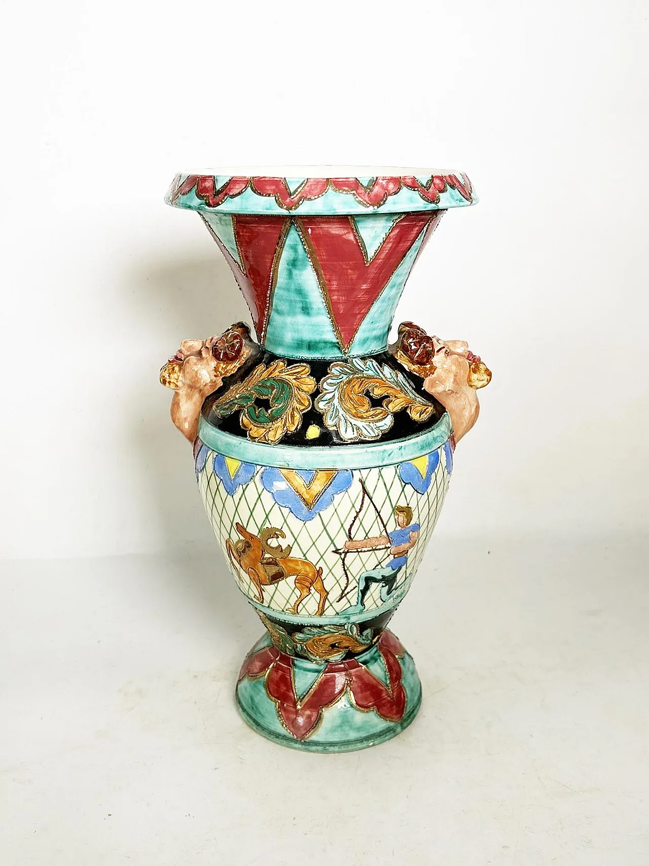 Vaso in ceramica Monaco, stile rococò, anni '70 2