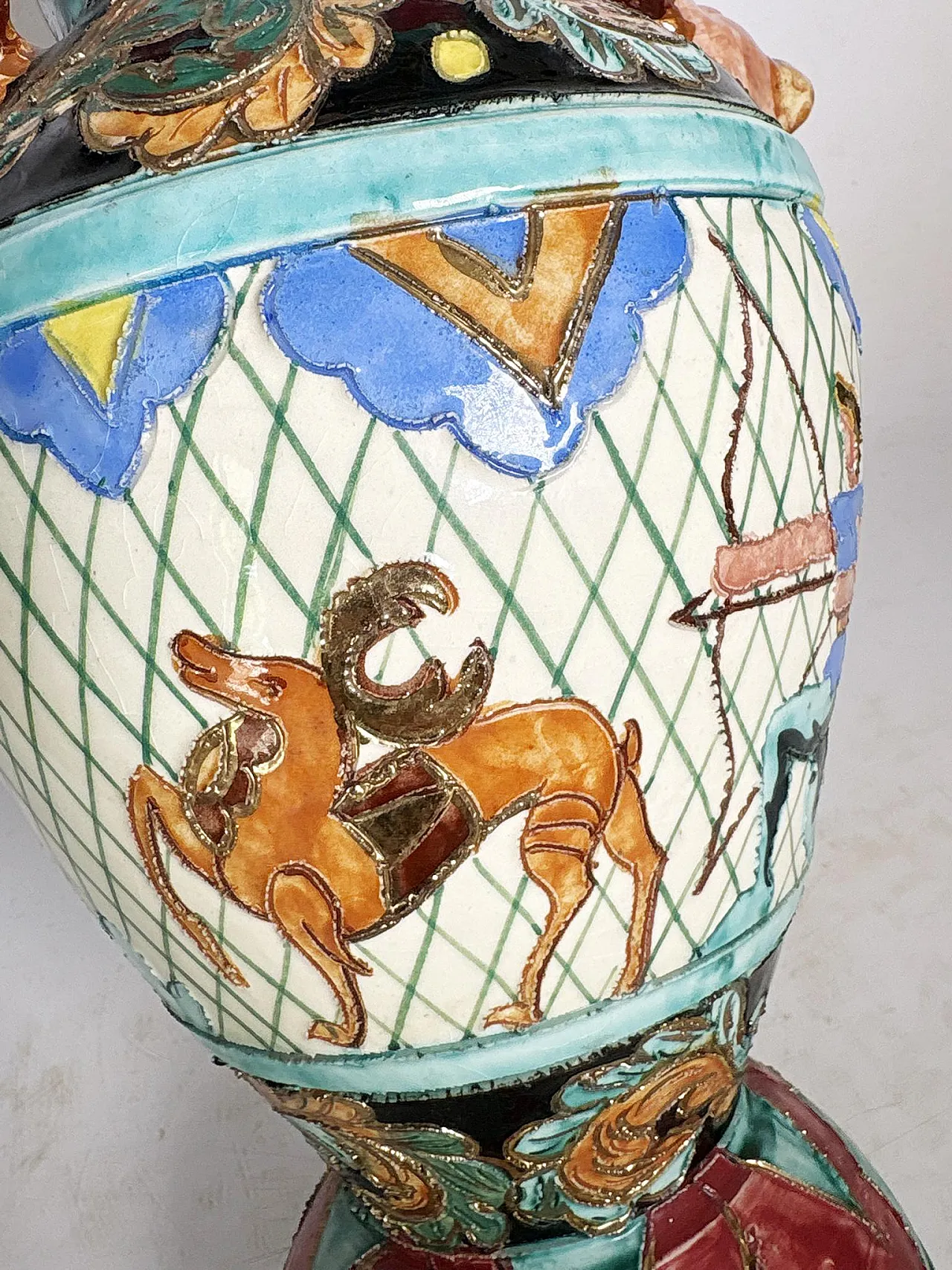 Vaso in ceramica Monaco, stile rococò, anni '70 5