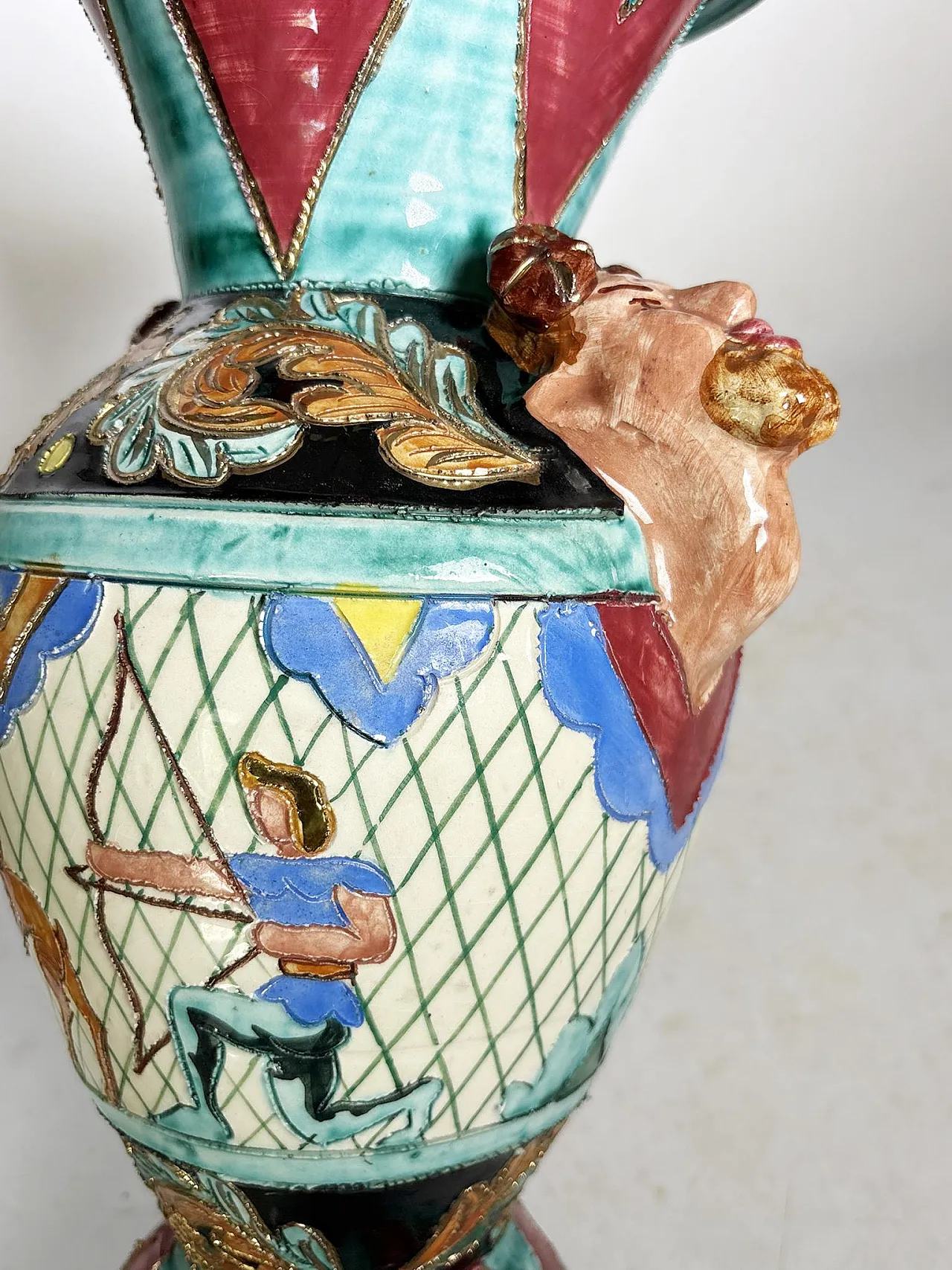 Vaso in ceramica Monaco, stile rococò, anni '70 6