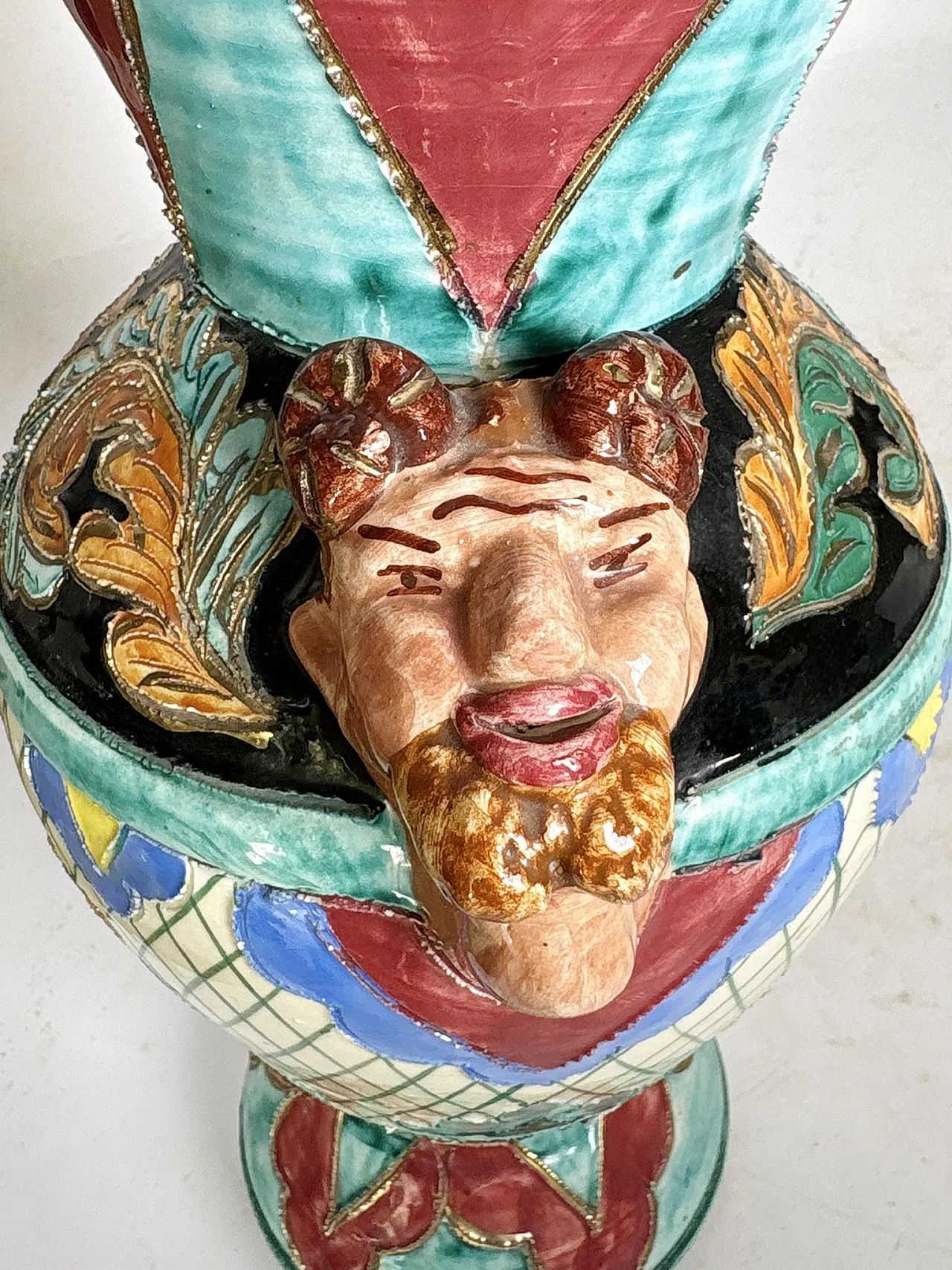 Vaso in ceramica Monaco, stile rococò, anni '70 7