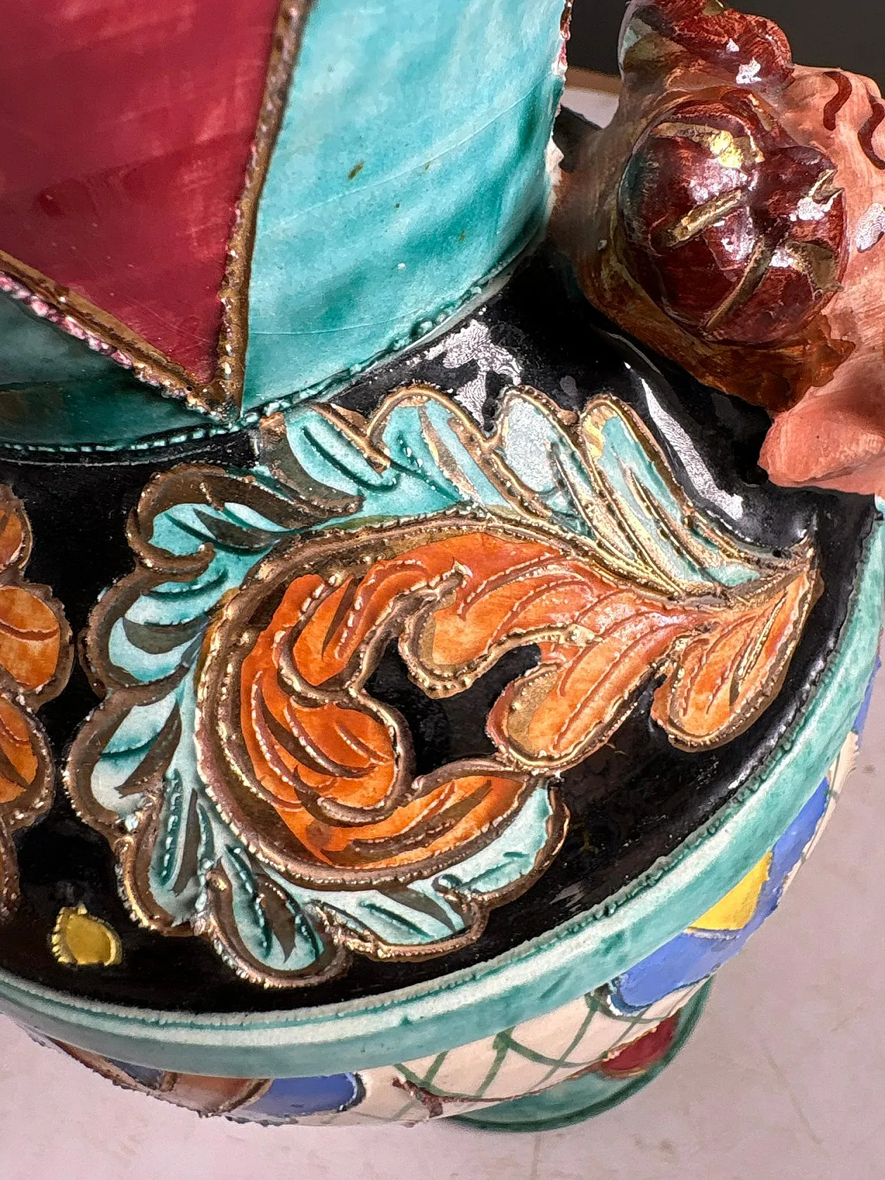 Vaso in ceramica Monaco, stile rococò, anni '70 13