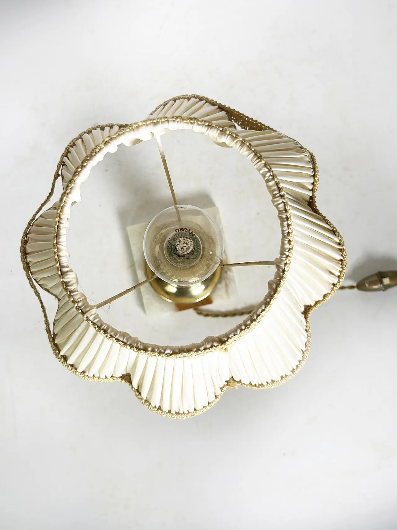 Lampada da tavolo in ottone con paralume Art Nouveau, anni '20 7