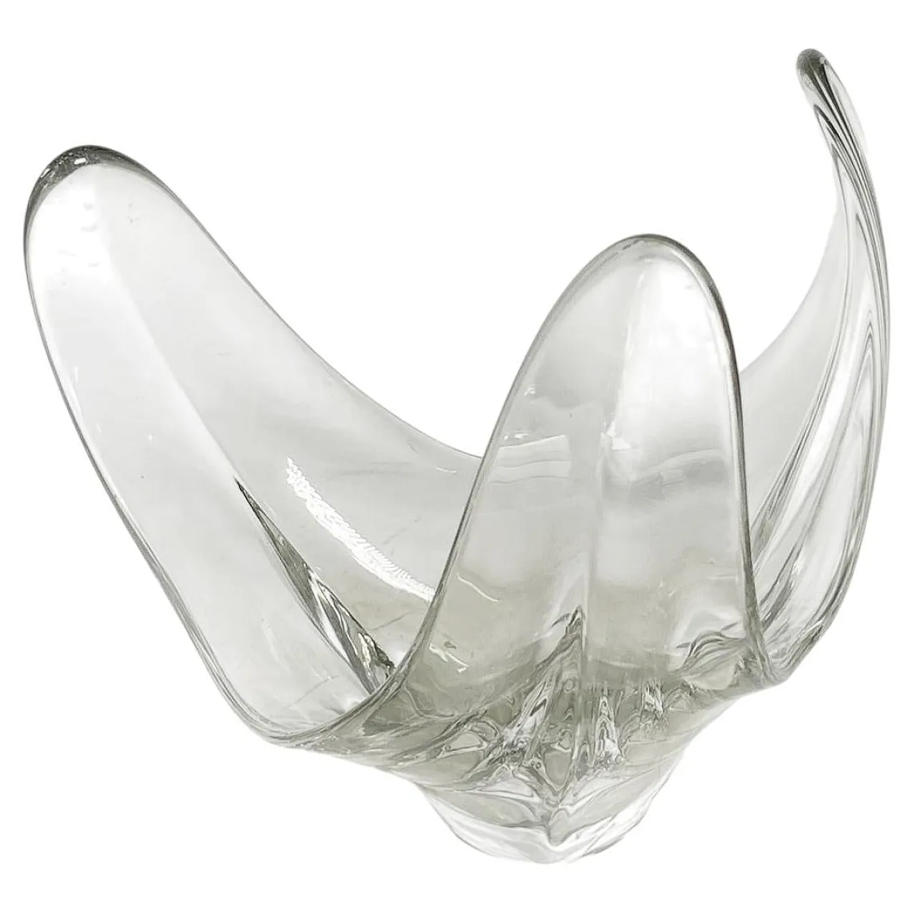 Crystal Vide poche in the shape of a flower, 1970s 2