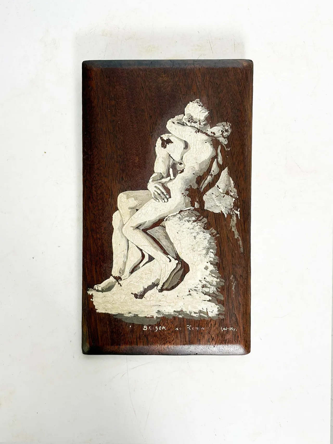 Pittura su pannello di legno, Schizzo di un soggetto di Rodin, '900 2