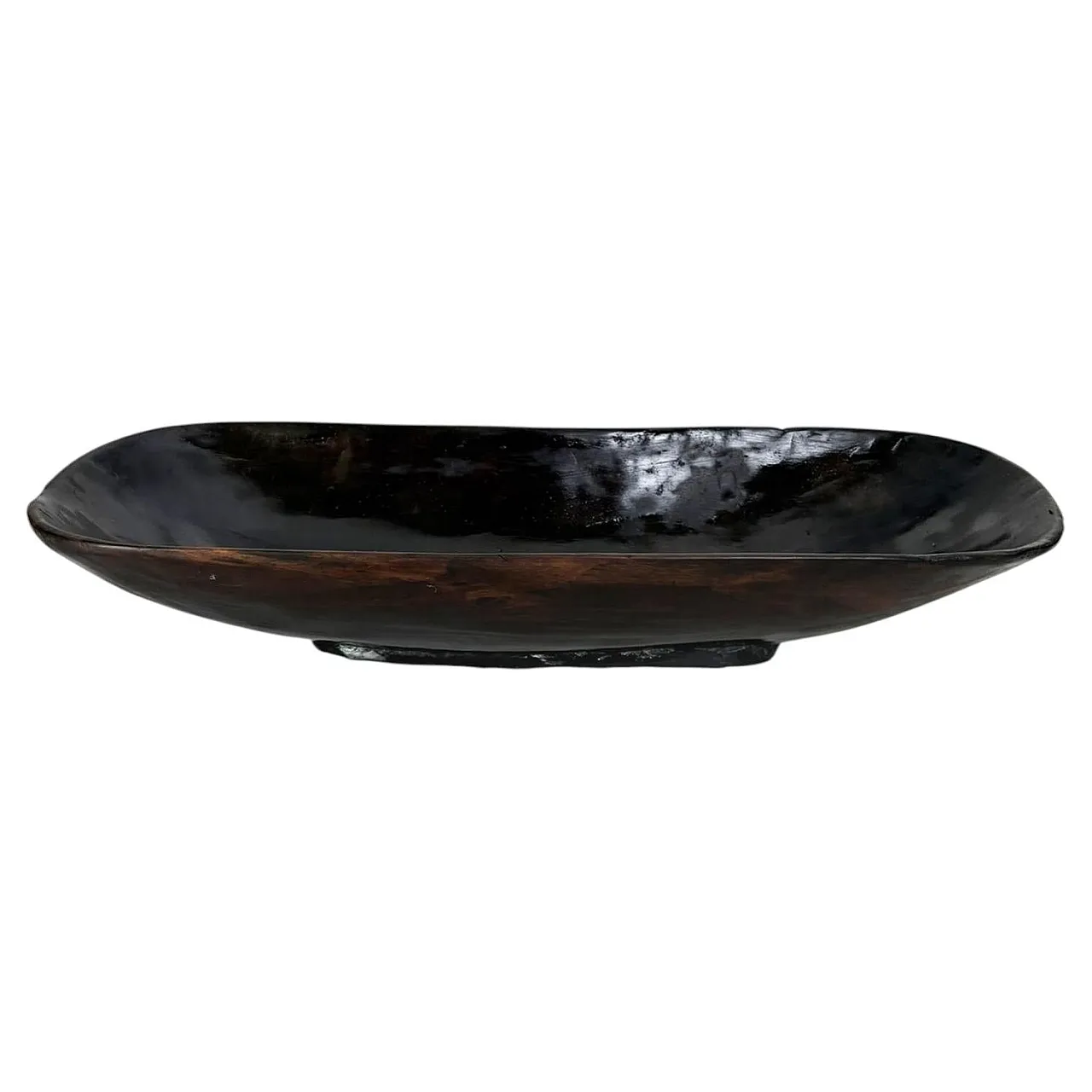 Cesto di frutta in legno con patina antica, anni '60 1