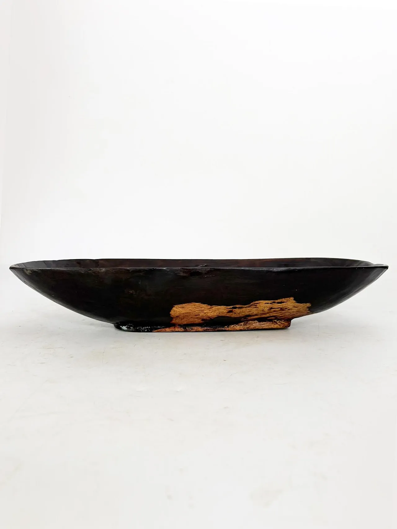 Cesto di frutta in legno con patina antica, anni '60 8