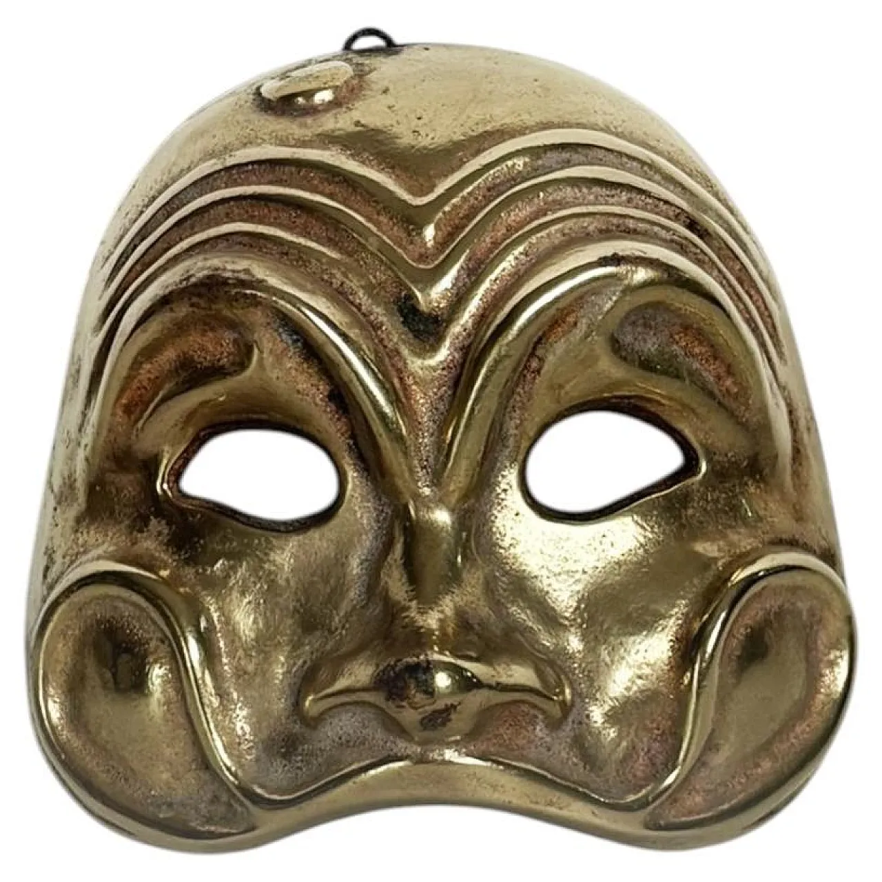 Maschera in ottone, scultura, anni '60 1