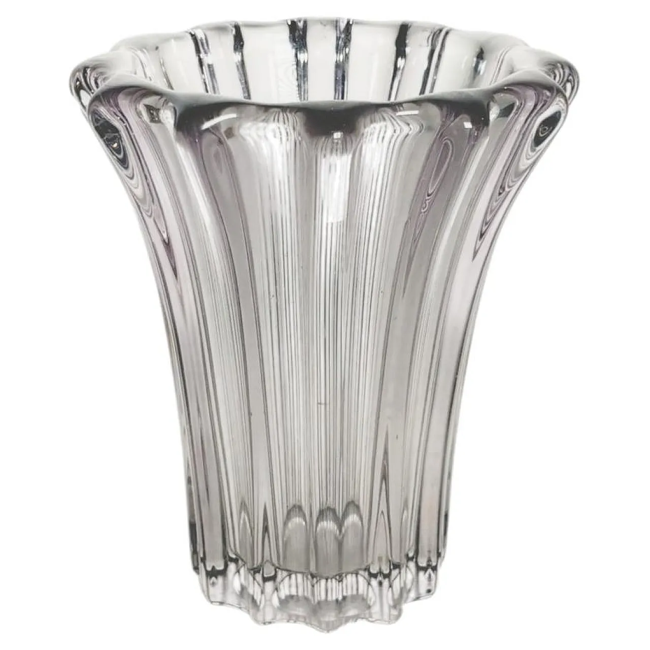 Vaso in cristallo di Pierre D'Avesn, anni '70 1