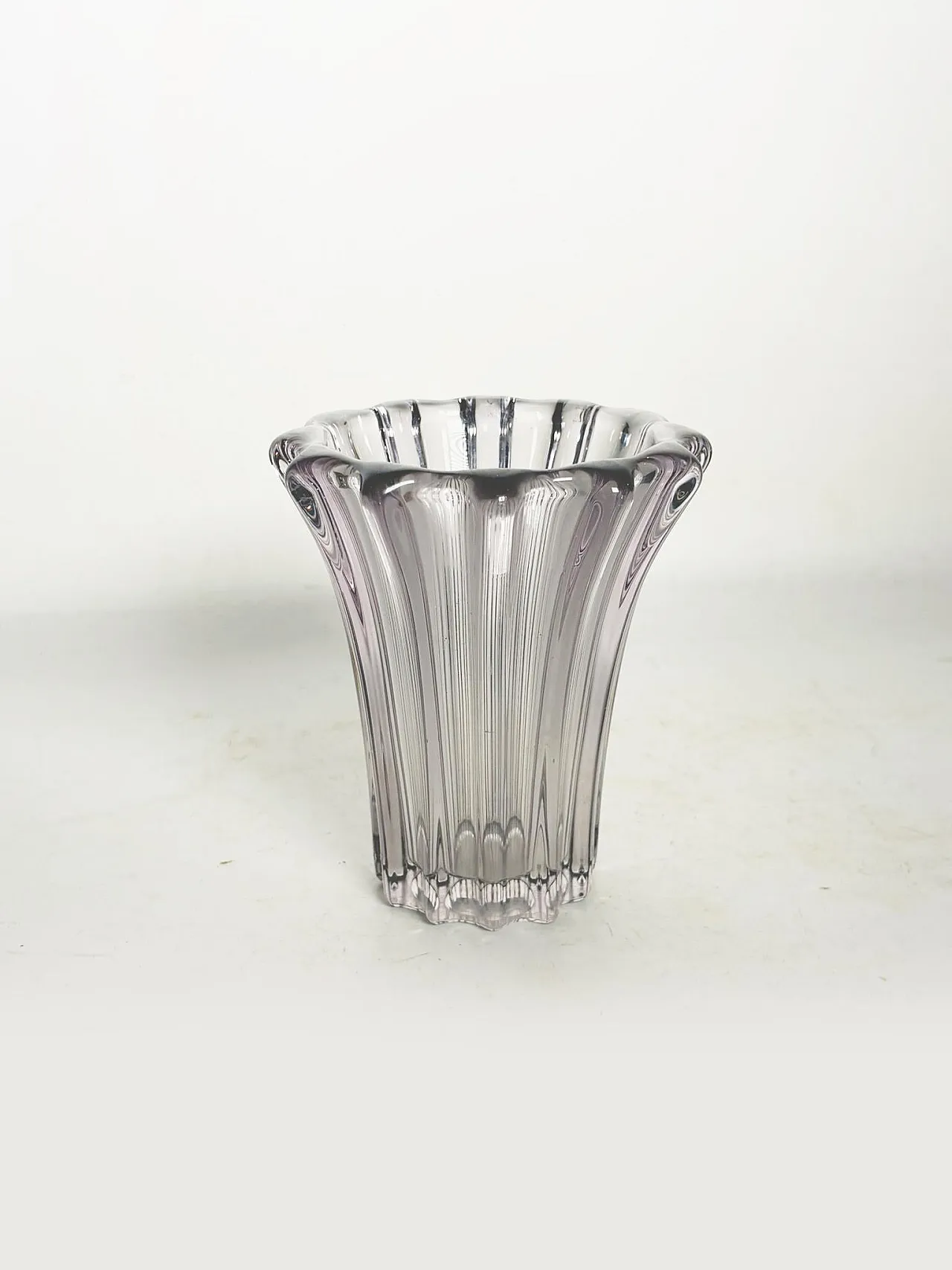 Vaso in cristallo di Pierre D'Avesn, anni '70 2