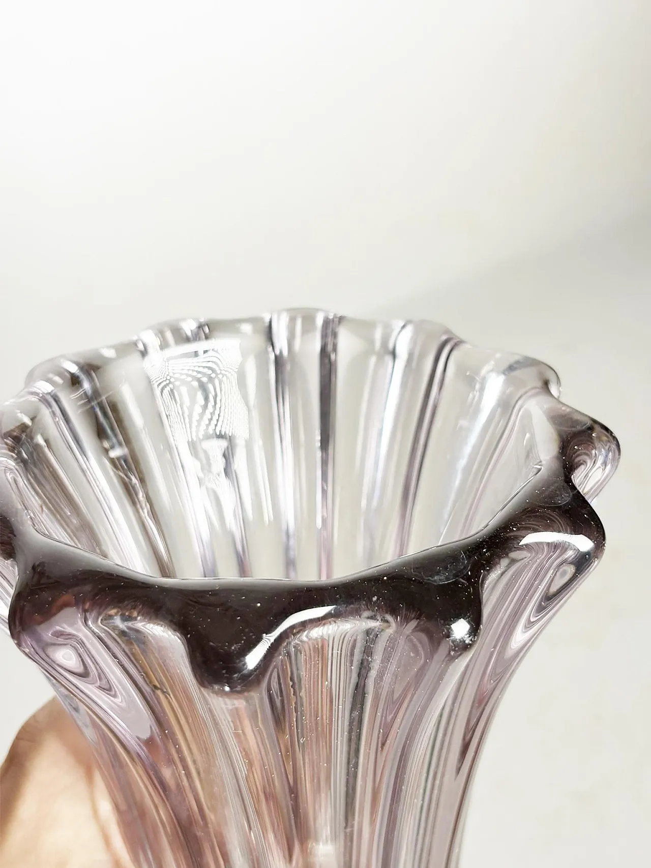 Vaso in cristallo di Pierre D'Avesn, anni '70 4