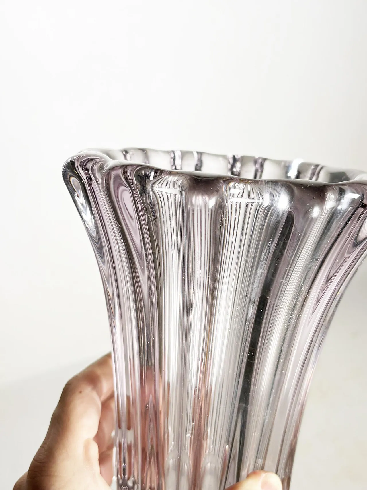 Vaso in cristallo di Pierre D'Avesn, anni '70 9