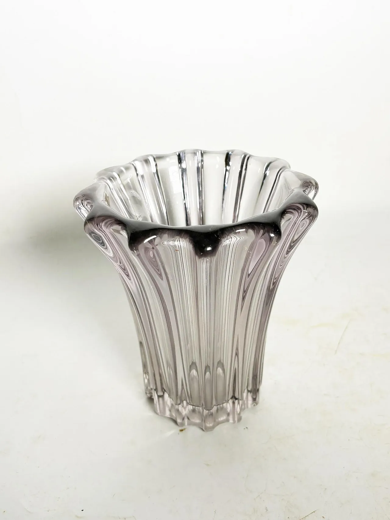 Vaso in cristallo di Pierre D'Avesn, anni '70 10