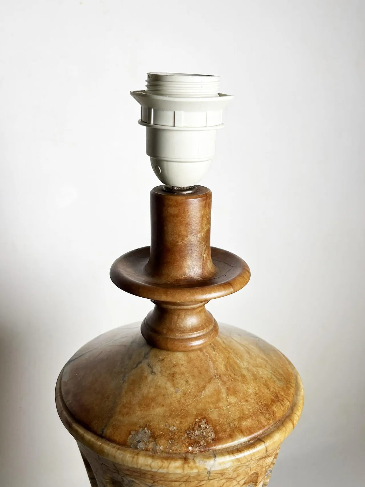 Lampada da tavolo in onice e resina, anni '80 4