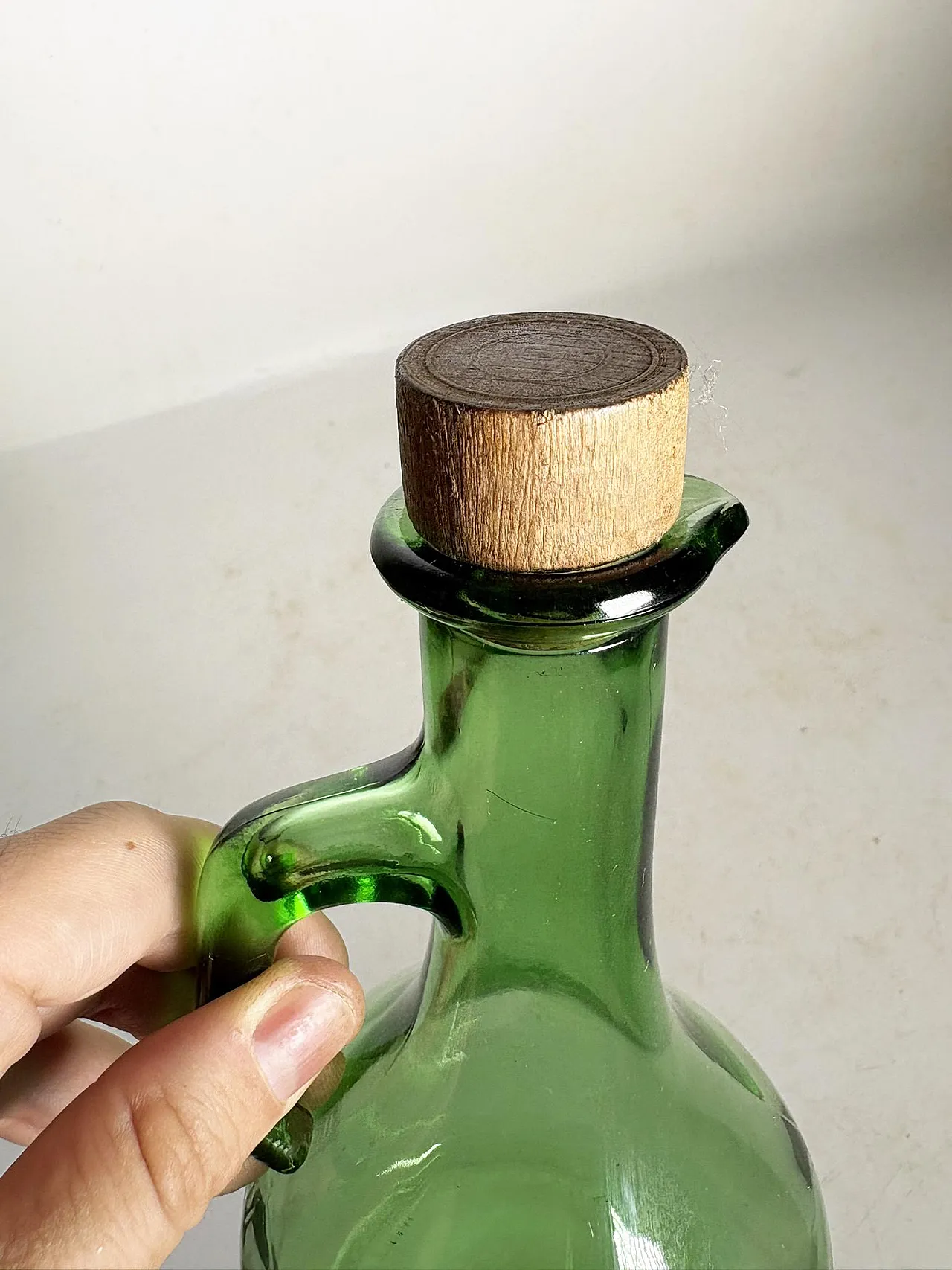 Portabottiglie per olio e aceto in legno, anni '50 12