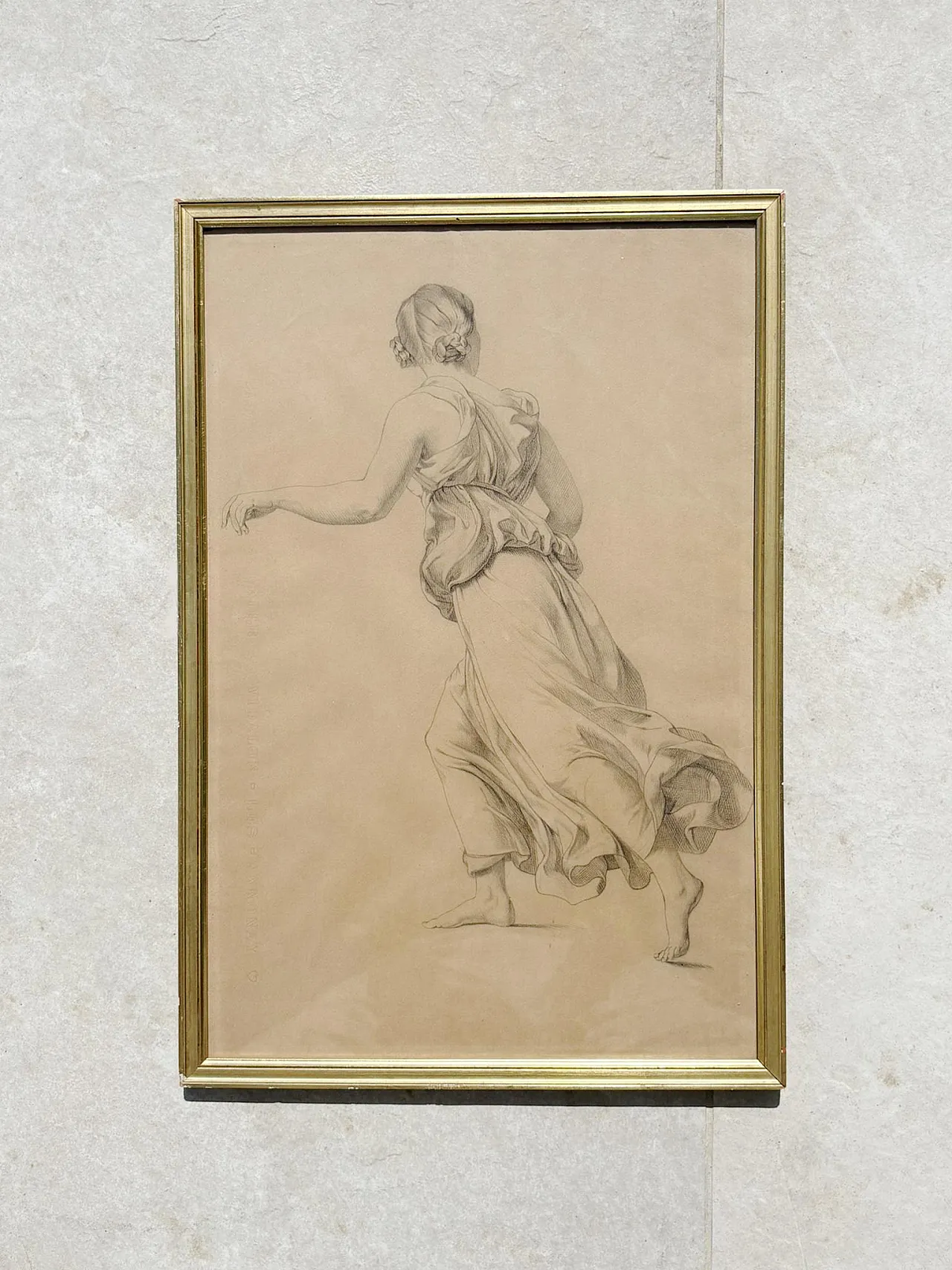 Disegno di donna incorniciato, '800 2