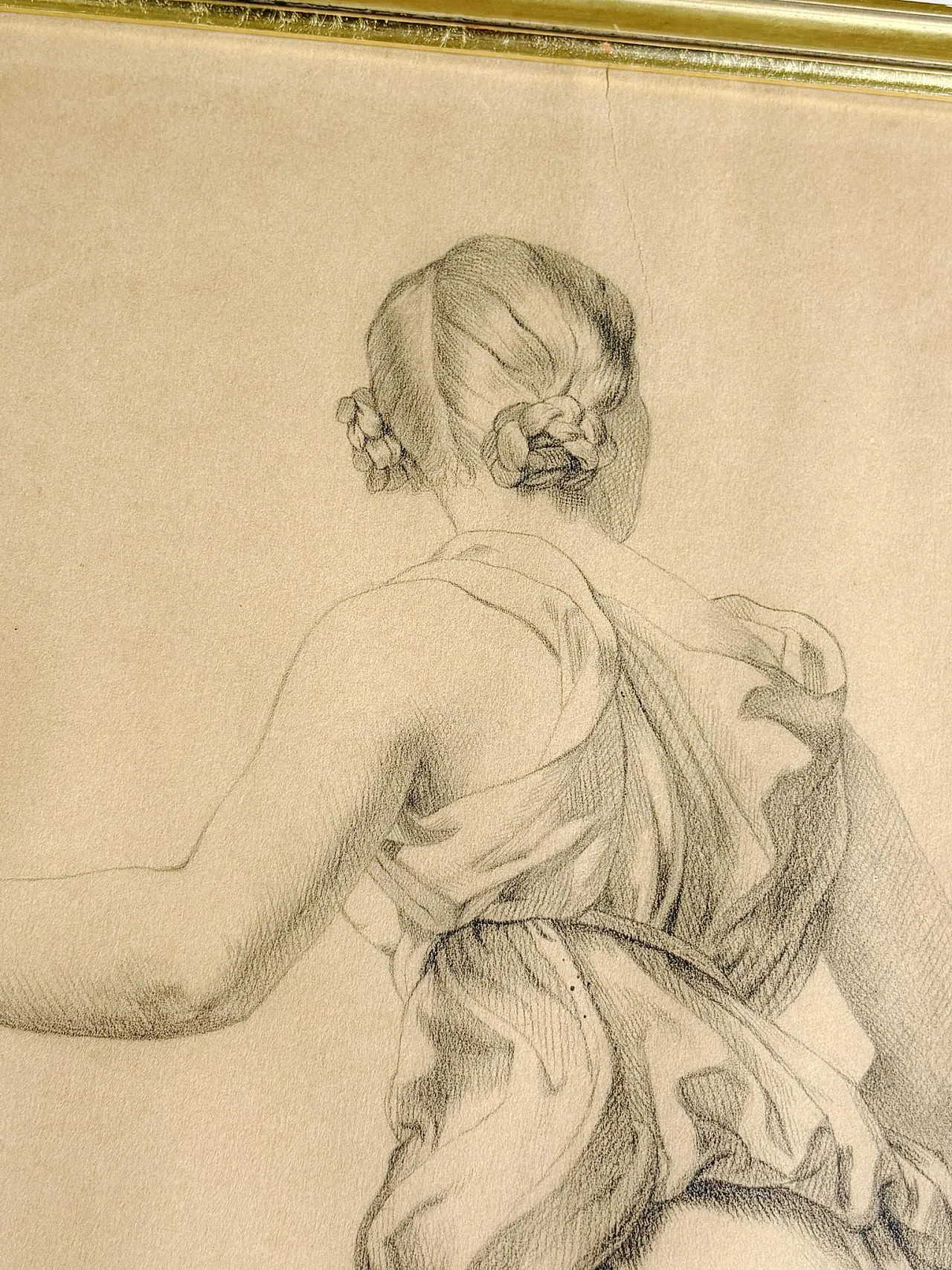 Disegno di donna incorniciato, '800 4