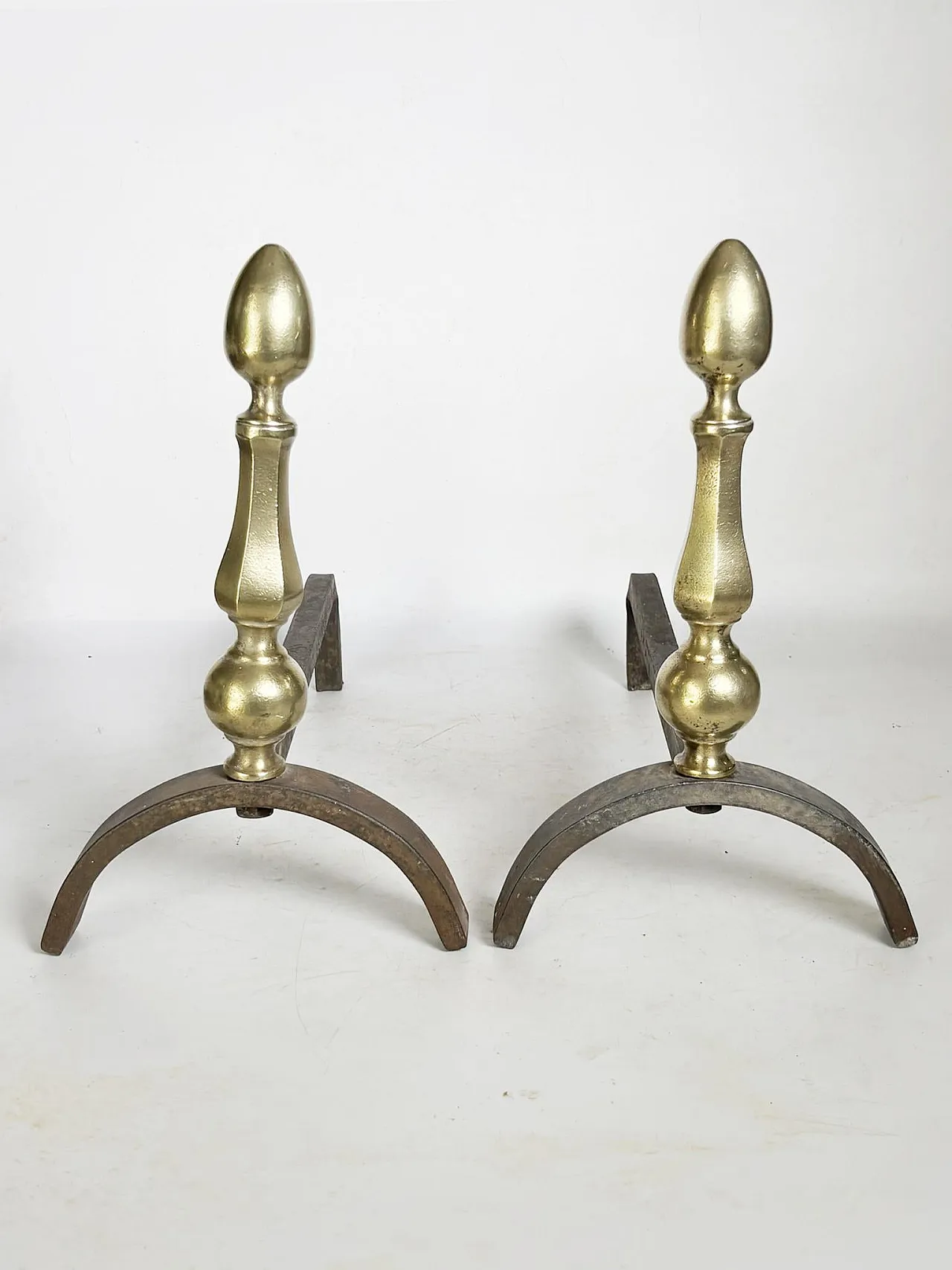 Coppia di androni con terminali in ottone, anni '30 2