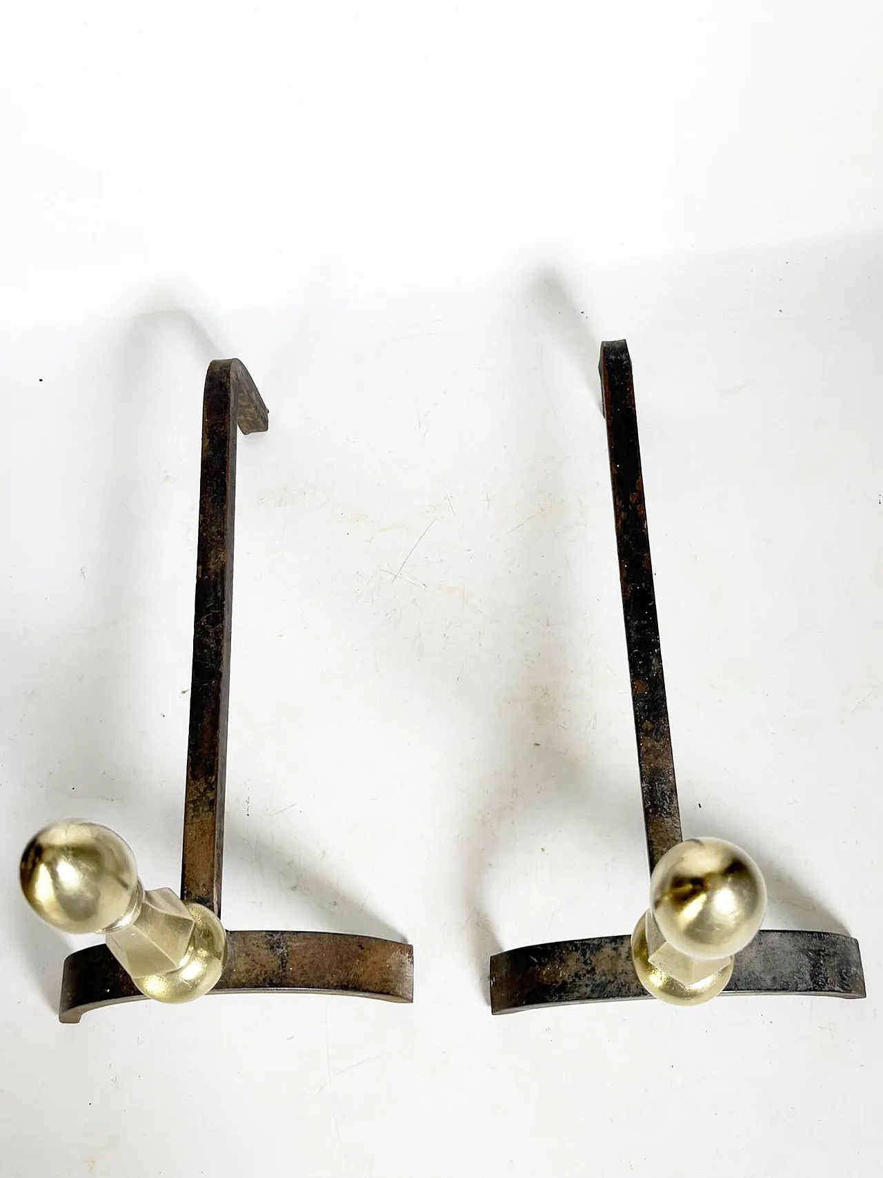 Coppia di androni con terminali in ottone, anni '30 9