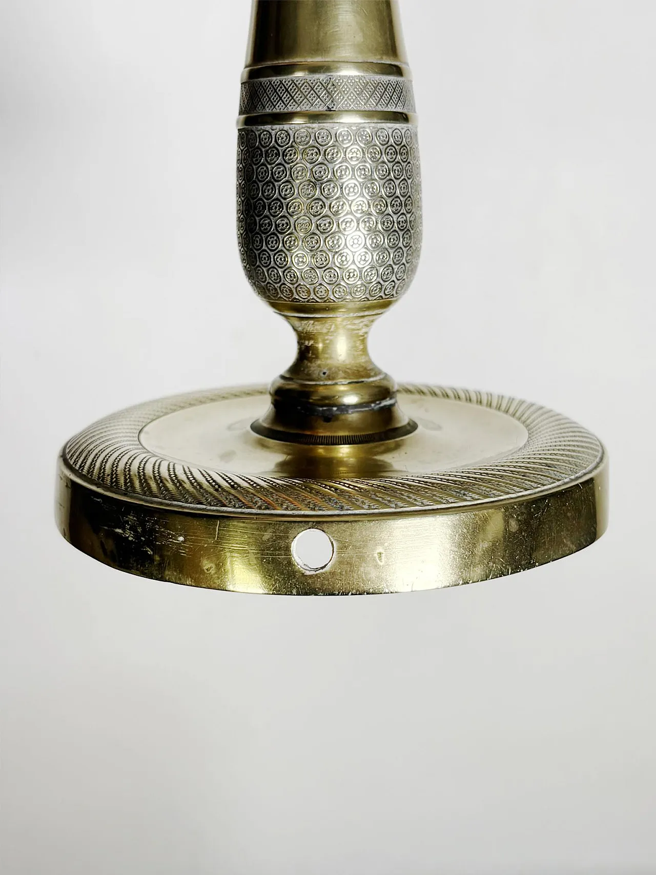 Coppia di candelieri in ottone, '800 8