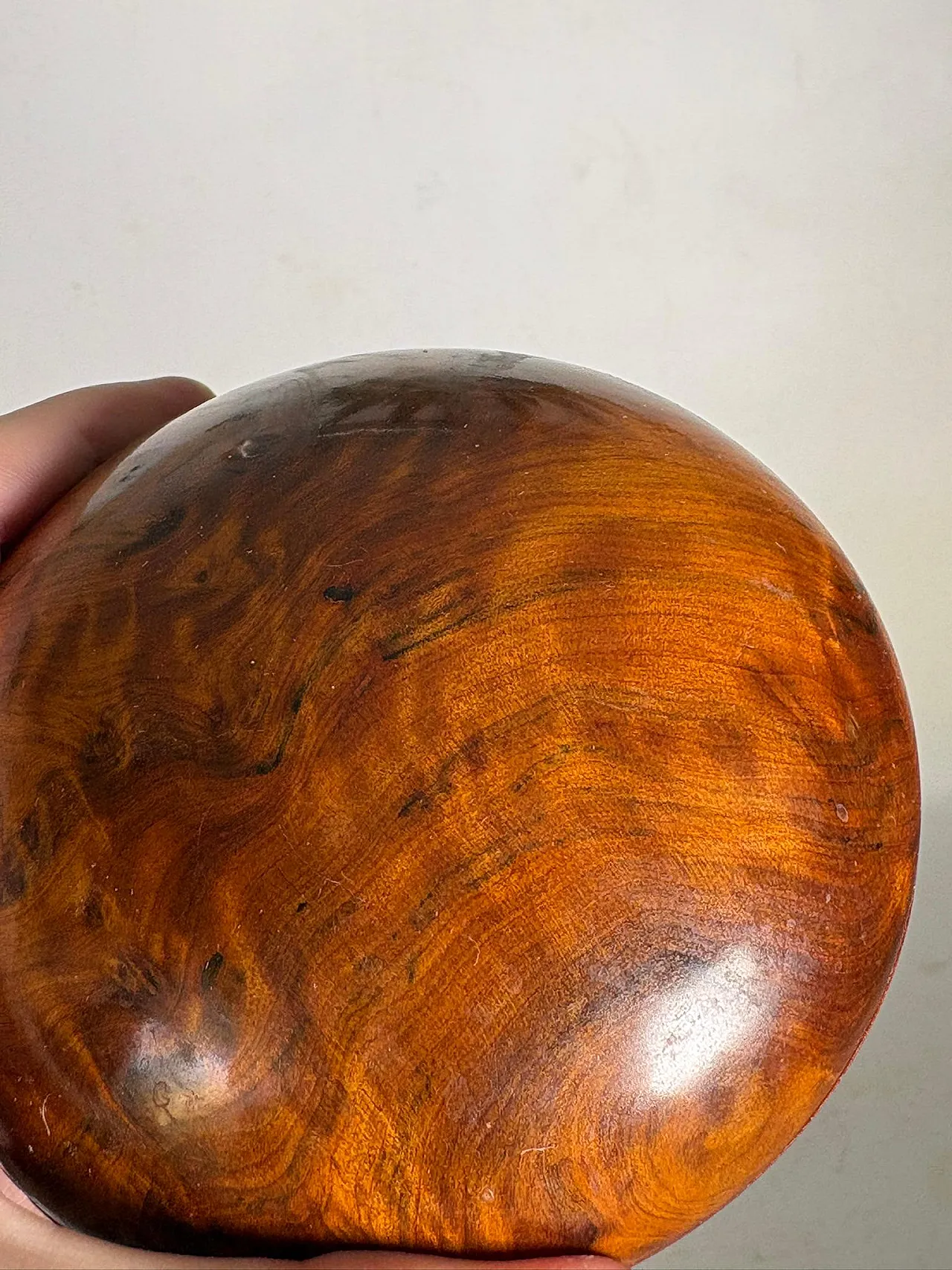 Coppia di scatole di legno rotonde, anni '70 7