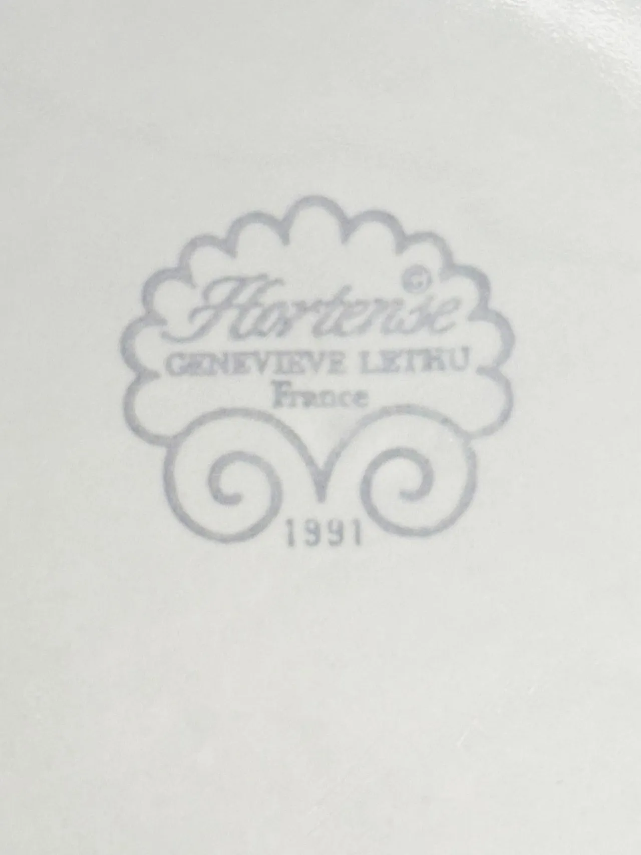 Piatto in ceramica blu, anni '70 9