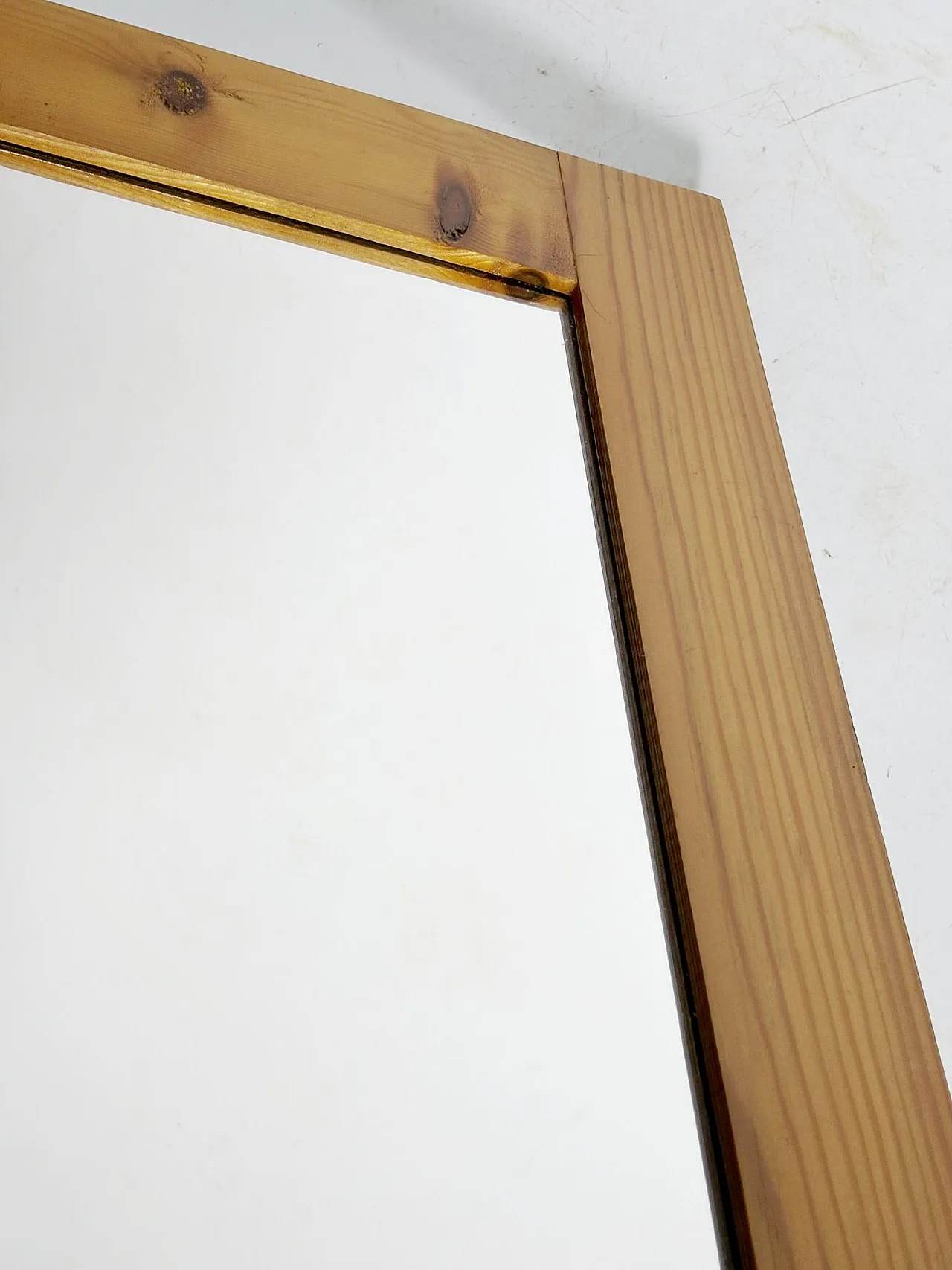 Specchio in pino nello stile di Charlotte Perriand, anni '70 5