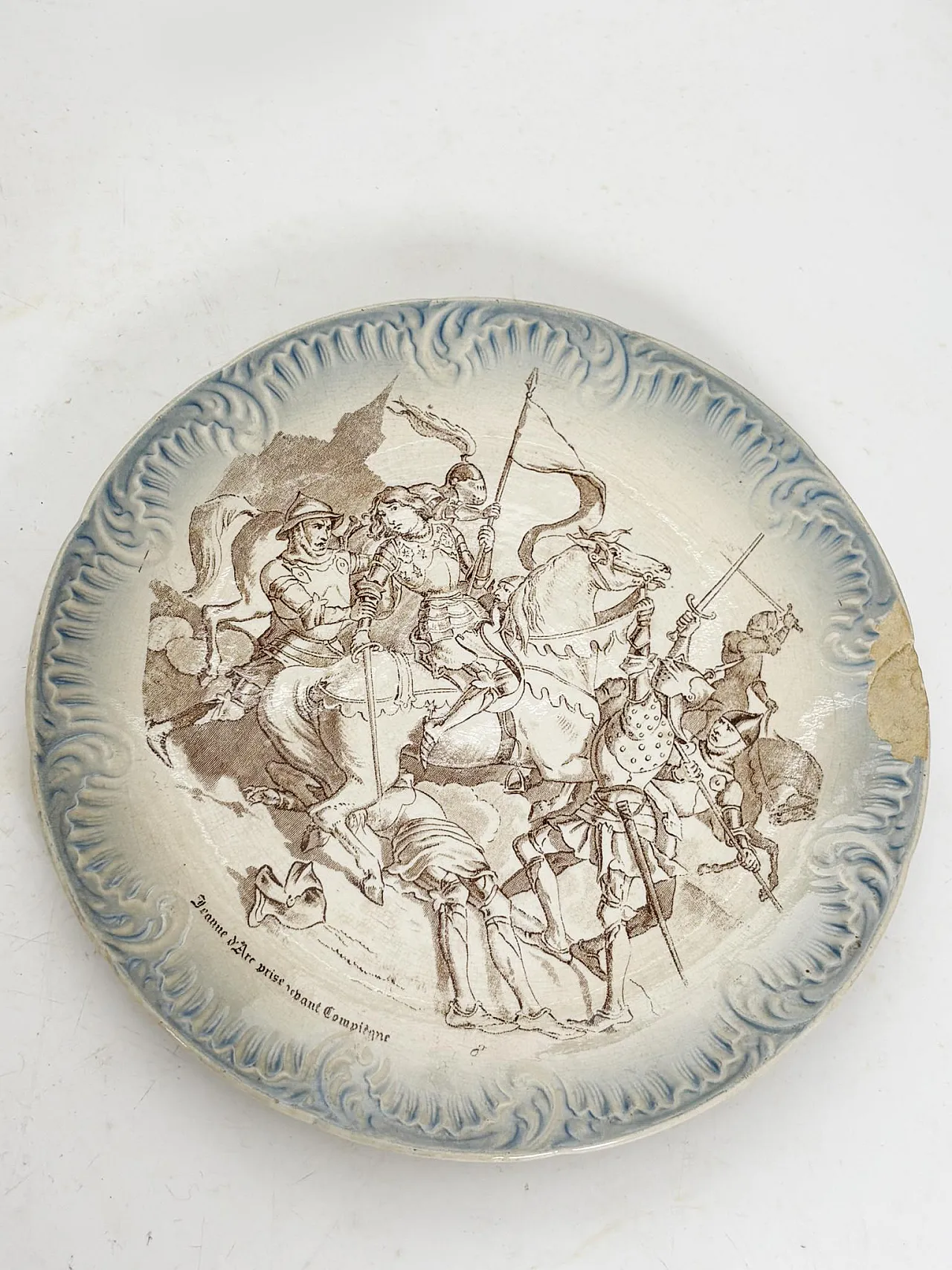 4 Piatti con varie illustrazioni come Jean d'Arc, ann '50 11