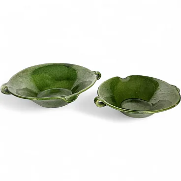 Coppia di ciotole in ceramica smaltata, anni ’60