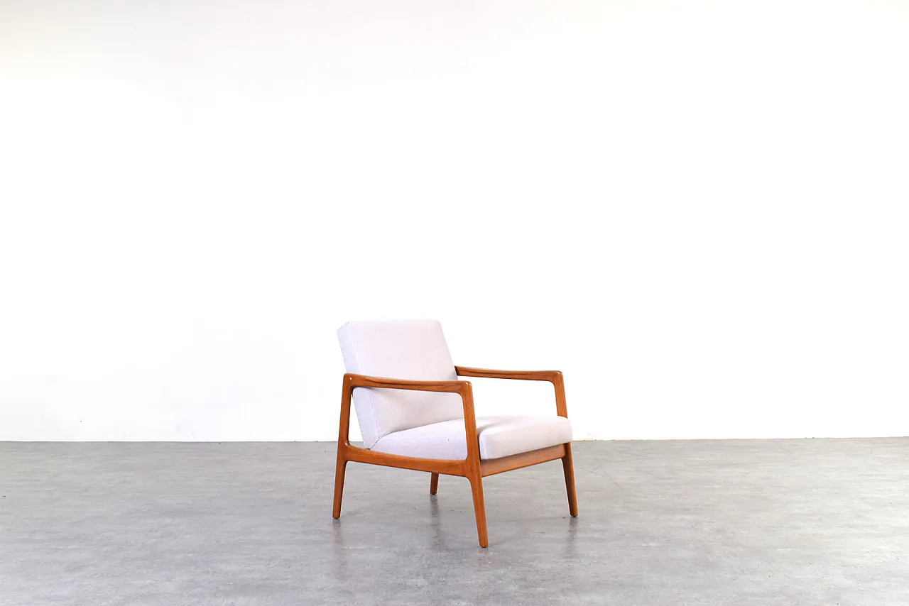 Mid-Century Teak Lounge Chair by Alf Svensson for Dux, 1960s. 1