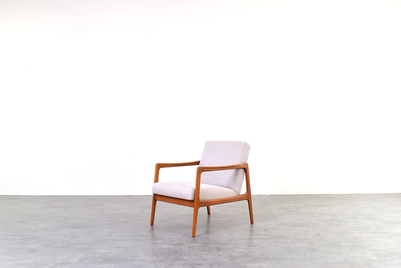Mid-Century Teak Lounge Chair by Alf Svensson for Dux, 1960s. 2