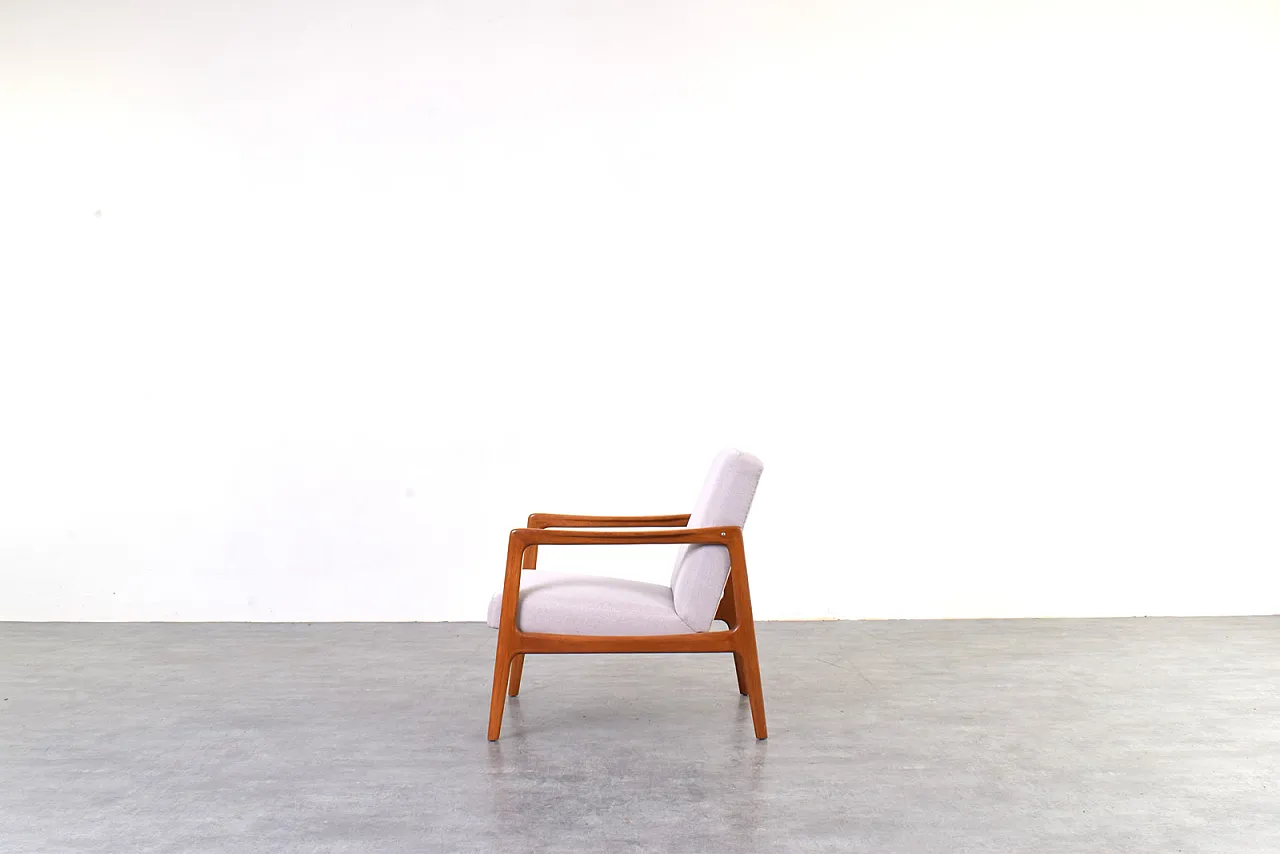 Mid-Century Teak Lounge Chair by Alf Svensson for Dux, 1960s. 4