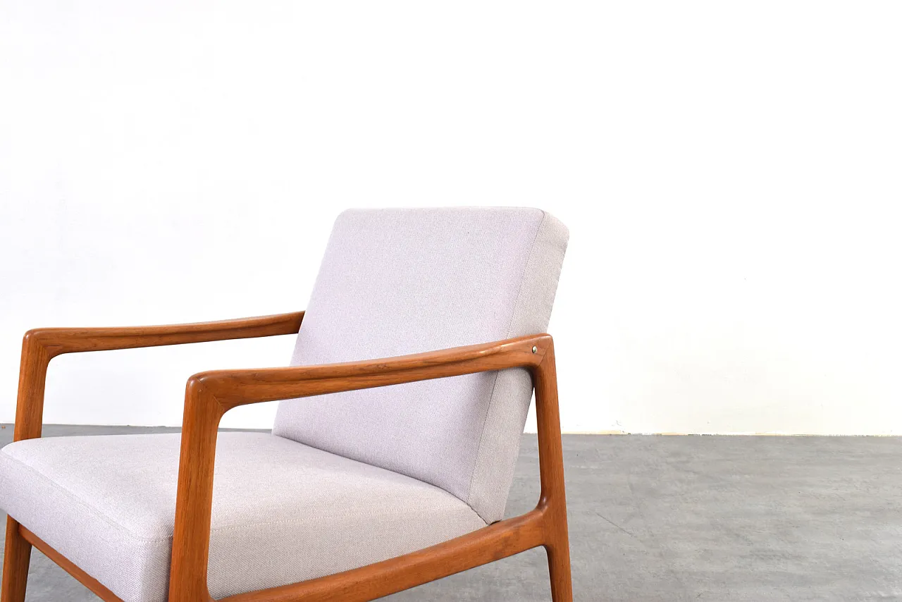 Mid-Century Teak Lounge Chair by Alf Svensson for Dux, 1960s. 7