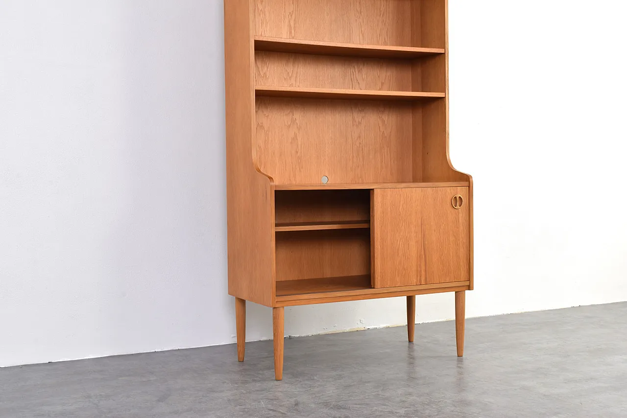 Mid-Century Danish Oak Bookcase, 1960s. 12