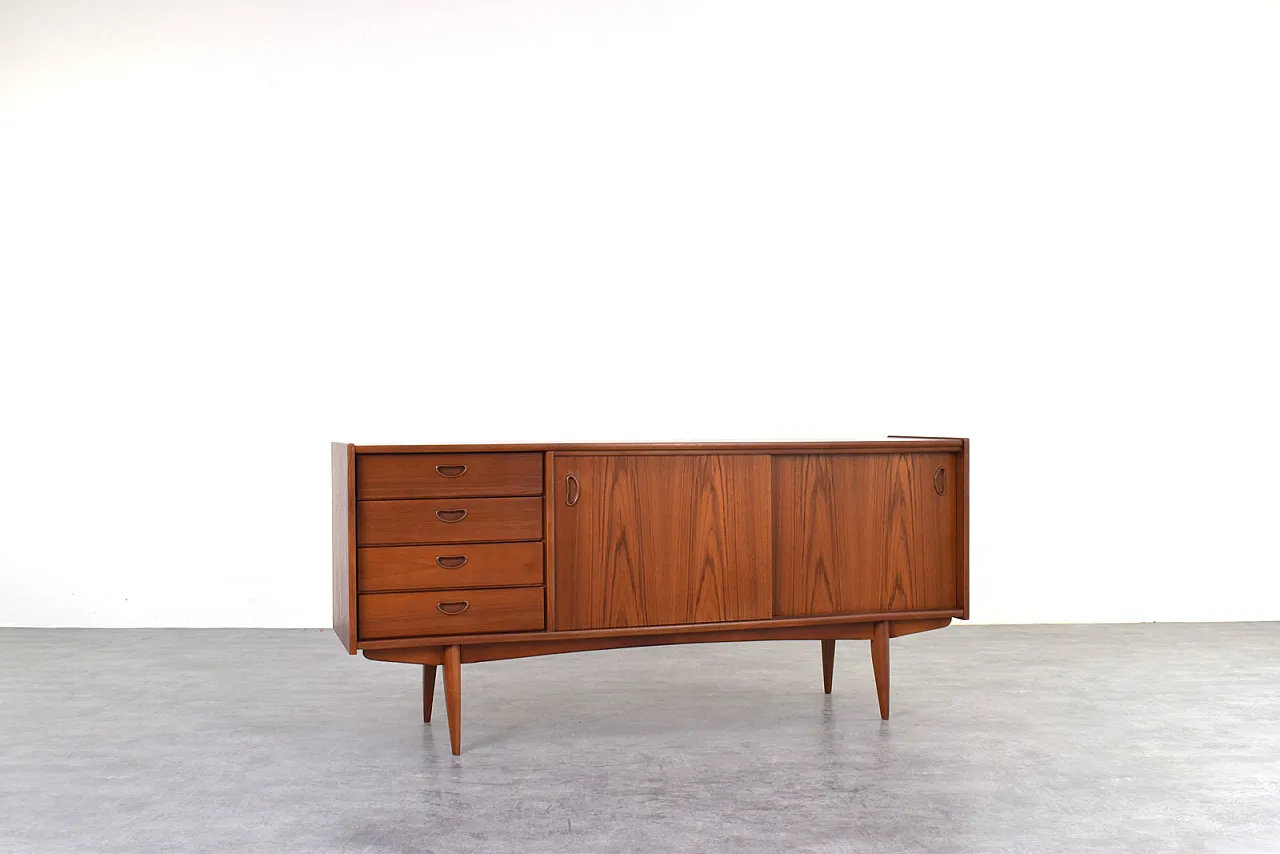 Credenza danese in teak di metà secolo, anni '60. 4